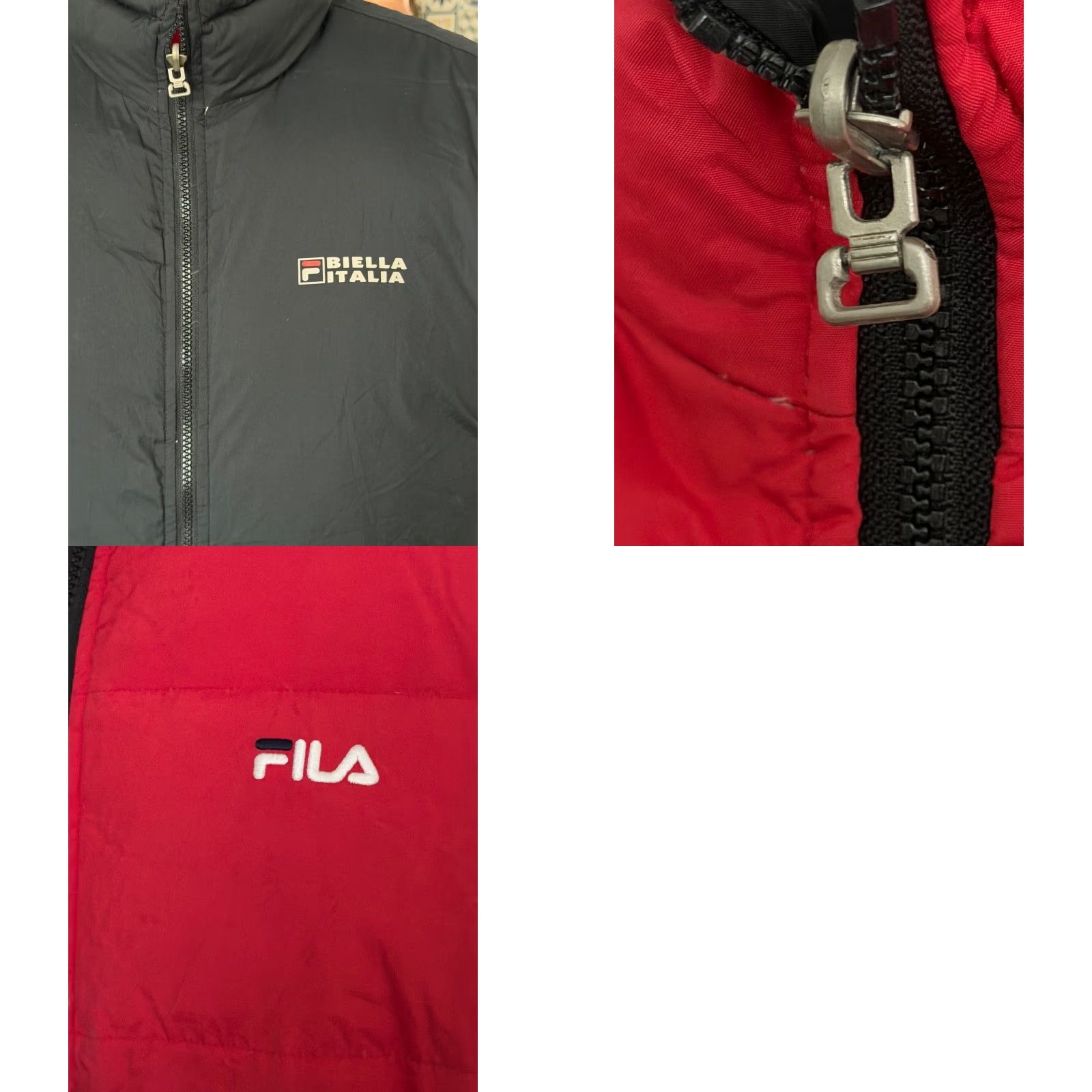 Fila Fila Biella Italia Puffer Gilet / Vest Red L Full Zip Pockets Men's Vest Size US L / EU 52-54 / 3 - 9 Thumbnail