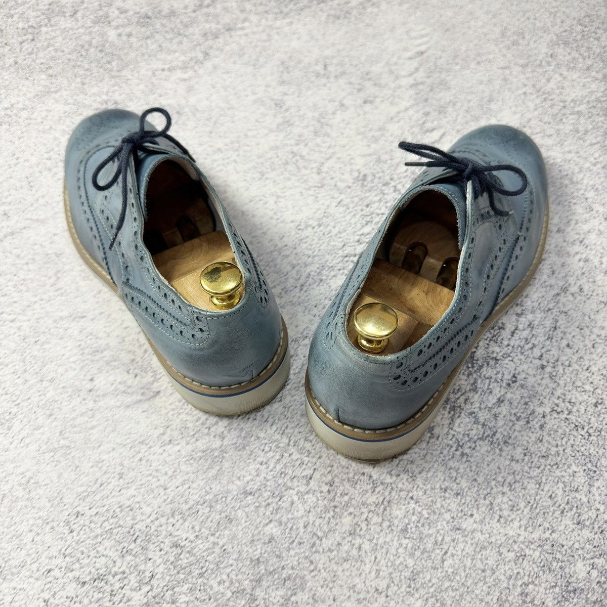 Other SF Esseffe Italy Mens Blue Leather Brogues US10 UK9 EU43 Size US 10 / EU 43 - 9 Thumbnail
