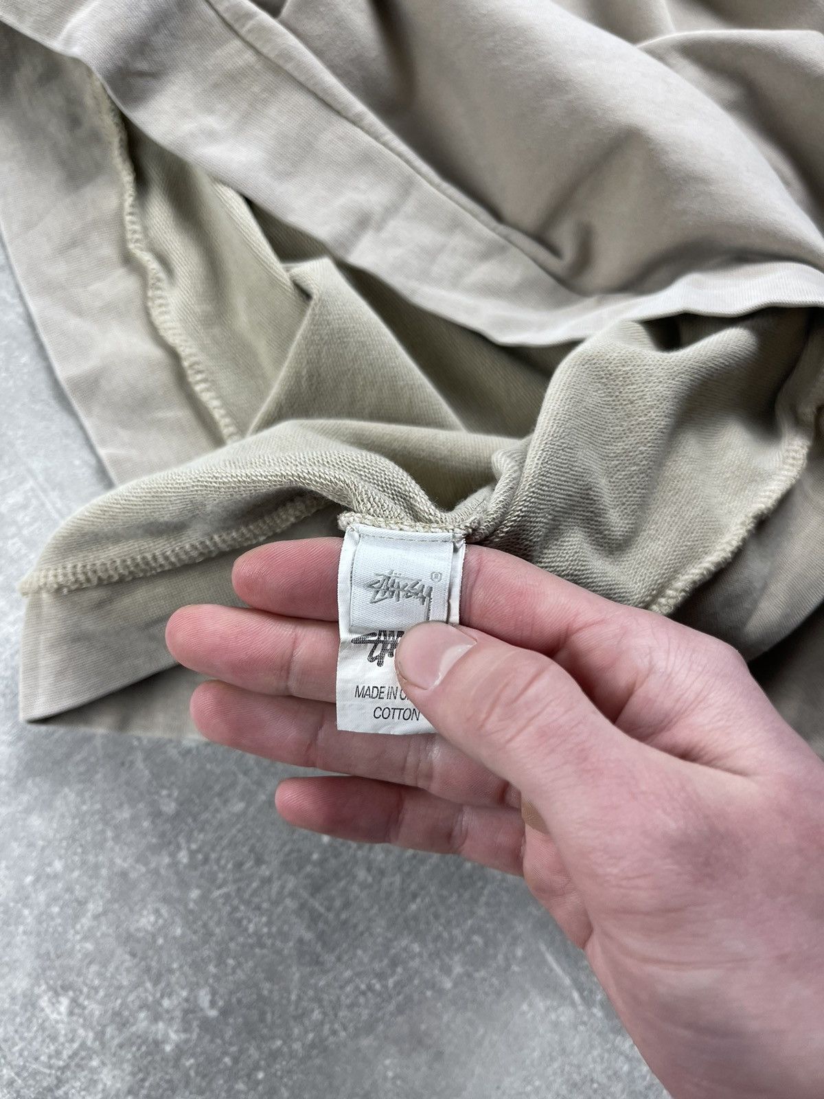 Other Stüssy Authentic Hooded Sweatshirt Minimal Logo Hoodie Taupe Size L / US 10 / IT 46 - 11 Thumbnail