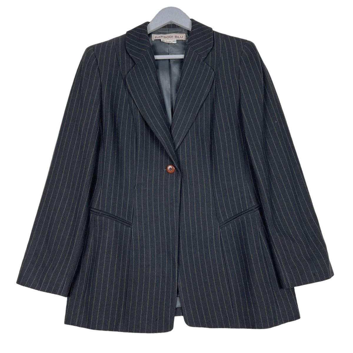 Designer 🔥 RAPSODI BLU STRIPE LAZER JACKET MADE IN ITALY Size US S / EU 44-46 / 1 - 1 Thumbnail