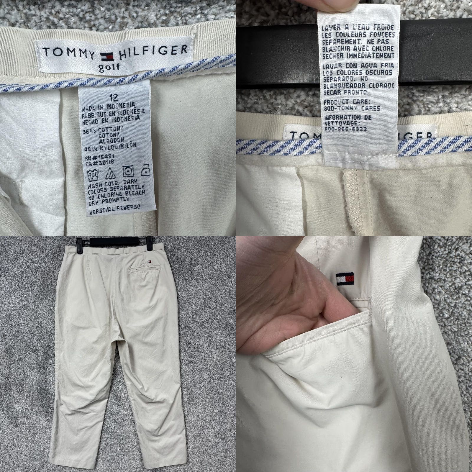 Tommy Hilfiger VINTAGE Tommy Hilfiger Golf Pants Womens 12 Beige Chino Straight Leg Pleated Casual Size 34" / US 12 / IT 48 - 8 Thumbnail