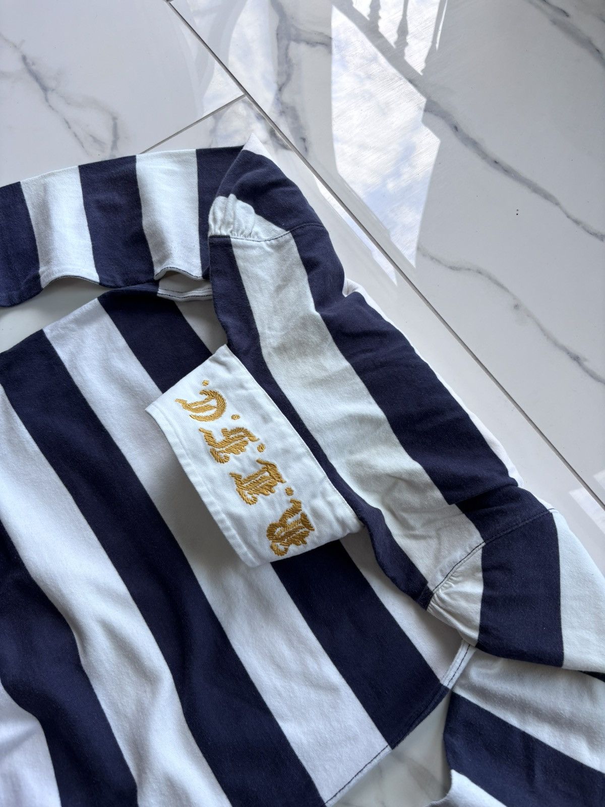 Rugby Ralph Lauren Vintage Polo Ralph Lauren Striped Rugby Sweatshirt Polo 00’s Size M / US 6-8 / IT 42-44 - 4 Thumbnail