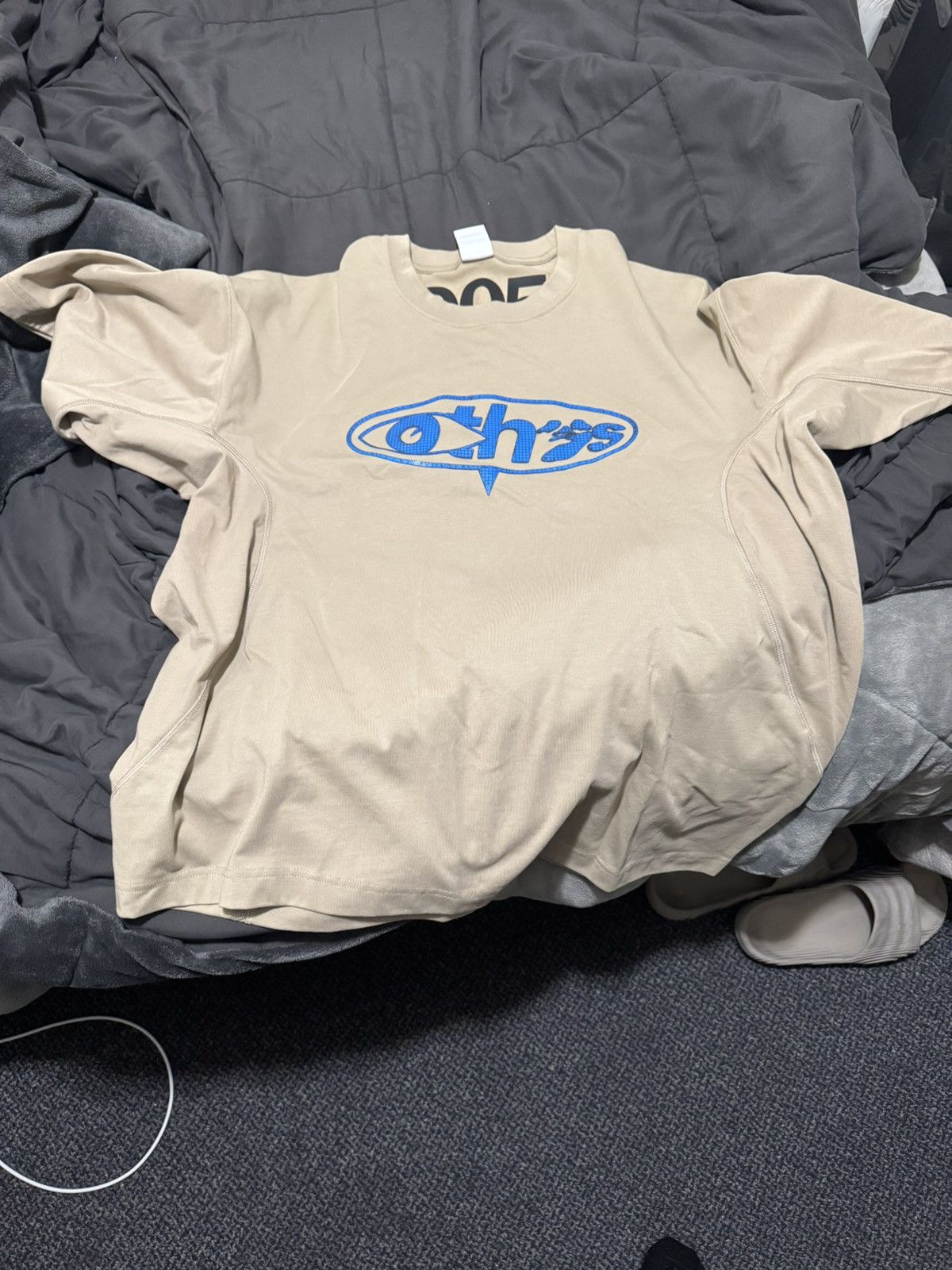 Off-White NWT NIKE OFF WHITE BEIGE/BLUE OVERSIZED HEAVYWEIGHT tee XXL Size US XXL / EU 58 / 5 - 1 Thumbnail