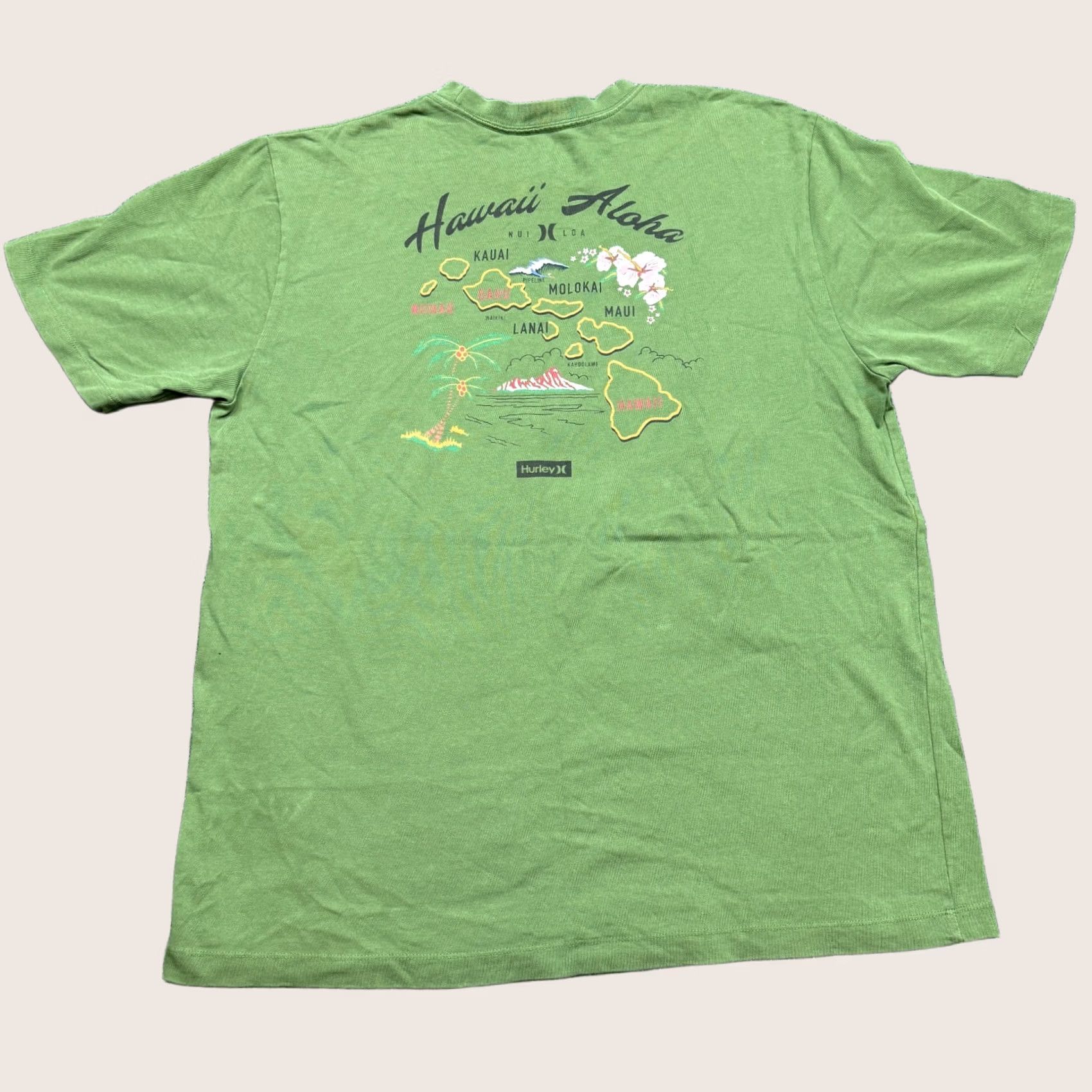 Hurley Hurley Hawaii Graphic T Shirt Mens Green Size 2XL XXL Short Sleeve Crew Neck Size US XXL / EU 58 / 5 - 1 Thumbnail