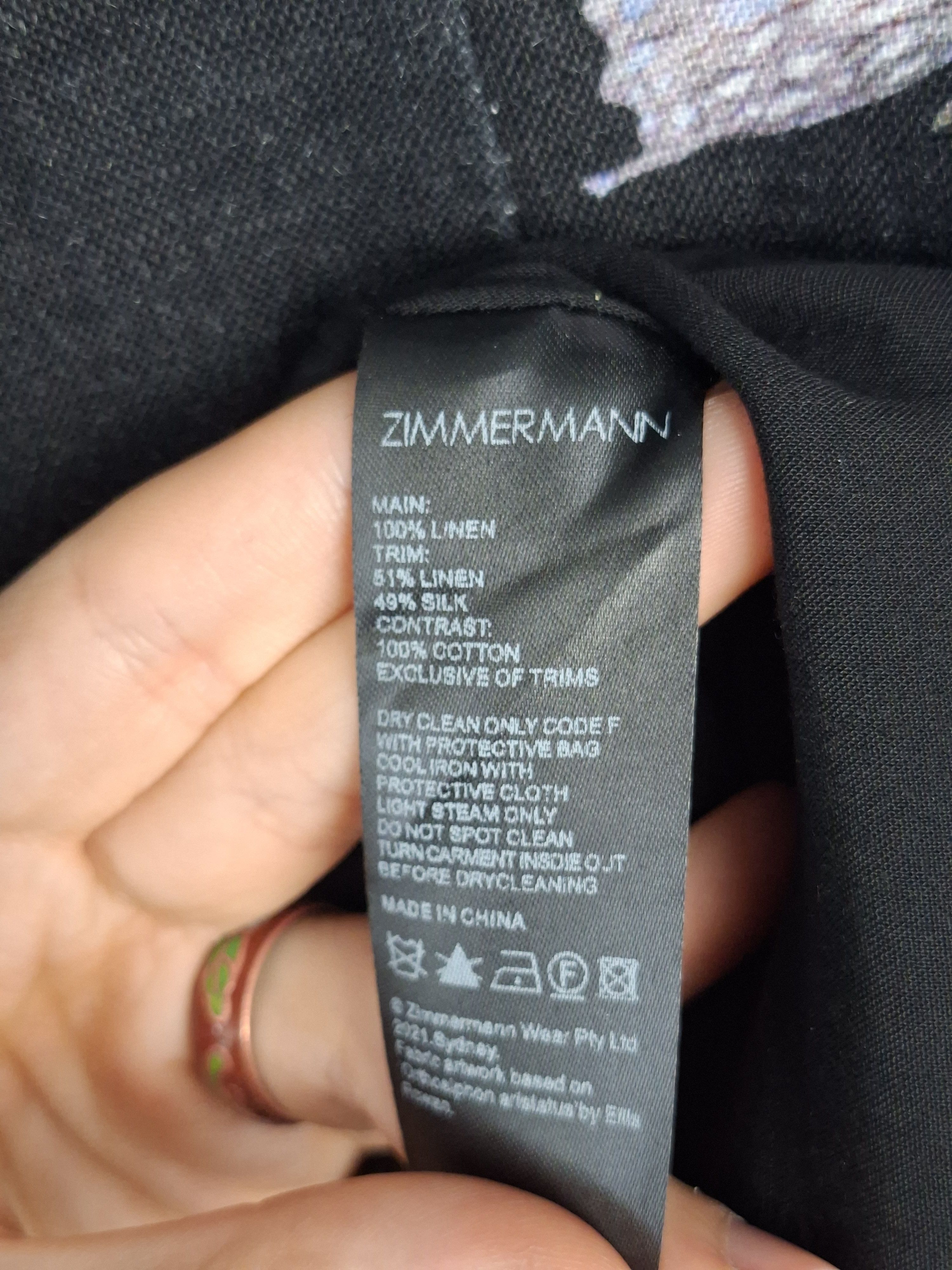 Zimmermann Zimmermann Botanica Butterfly Mini Dress Black Linen Size M / US 6-8 / IT 42-44 - 19 Thumbnail