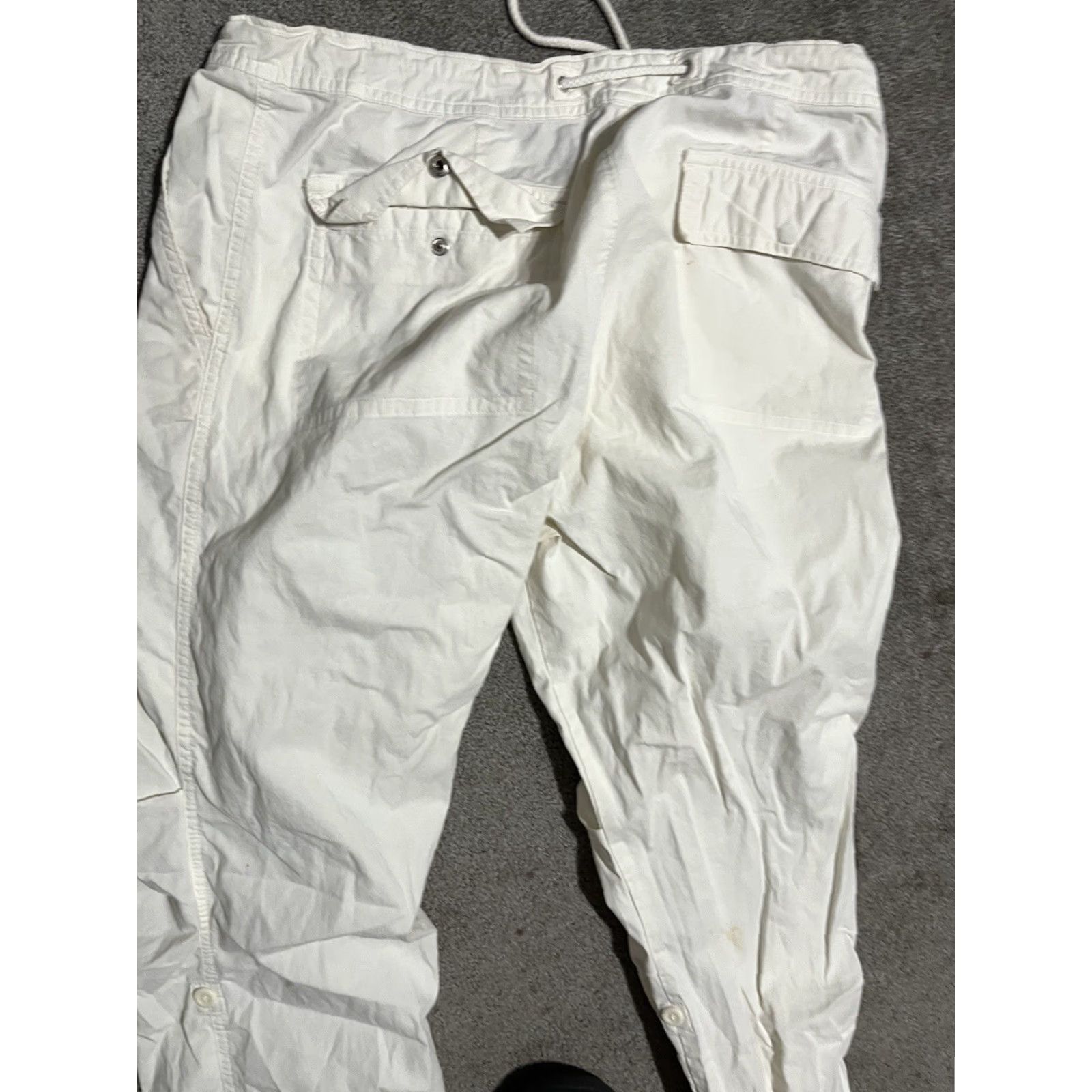 Gap Gap Pants Women’s Beige Chino Straight Size M Ivory 32 in Inseam Drawstring Pockets Convertible Mid Rise Regular Size 32" / US 10 / IT 46 - 3 Thumbnail