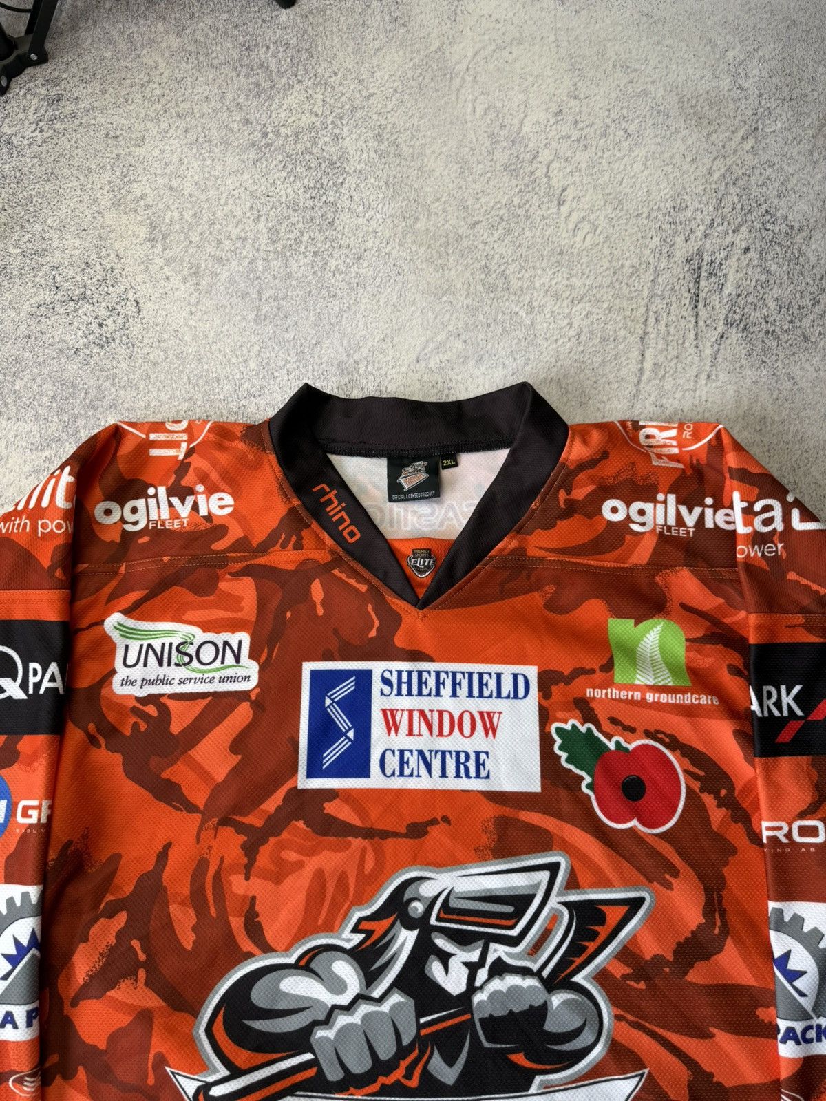 NHL Sheffield Steelers EIHL Remembrance Day J. Phillips #20 Size US XXL / EU 58 / 5 - 5 Thumbnail