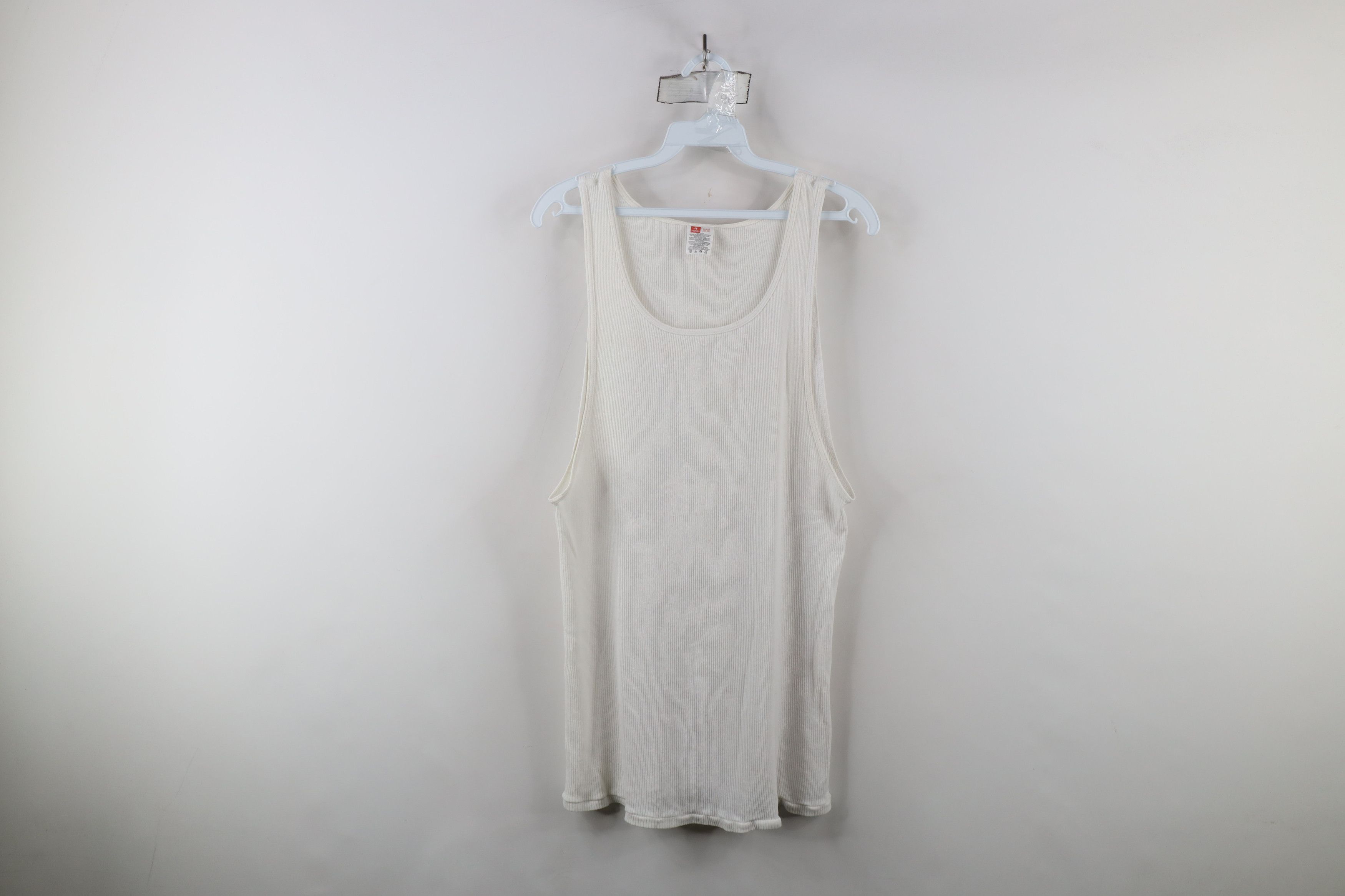 Vintage Vintage 90s Streetwear Wife Beater Tank Top T-Shirt White Size US XXL / EU 58 / 5 - 1 Thumbnail