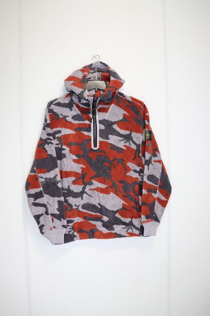 Stone Island o1rshd1 Camo Fleece 1/4 Zip Pullover in Multicolor Size US S / EU 44-46 / 1 - 2 Thumbnail