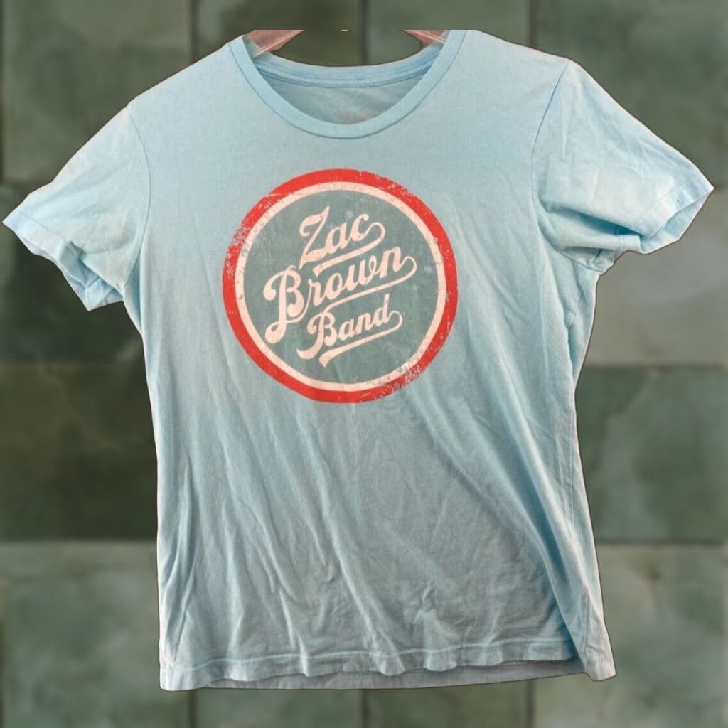 Vintage Zac Brown Band Womens Blue Concert Shirt XL Jekyll Hyde Tour Size XL / US 12-14 / IT 48-50 - 1 Thumbnail