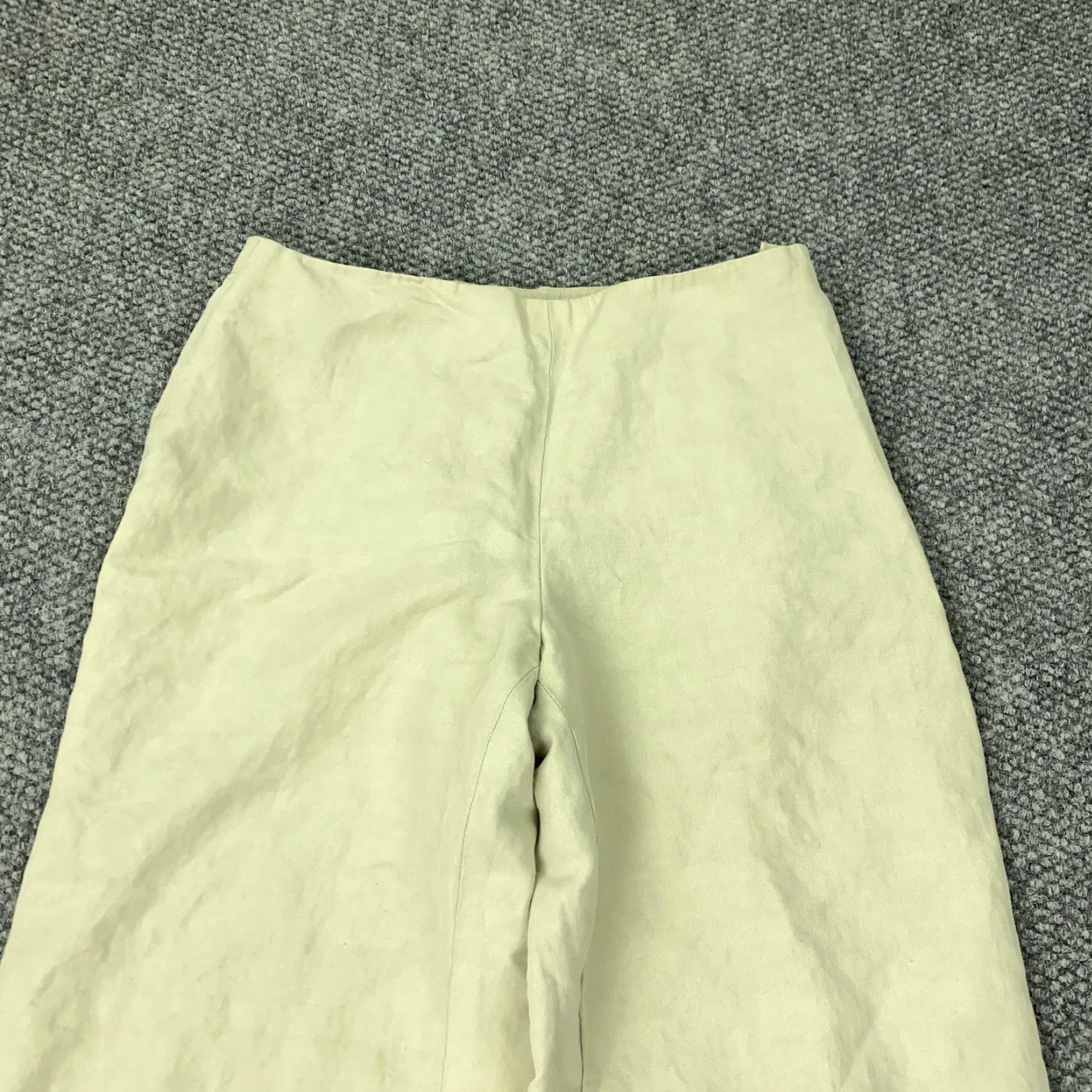 Vintage Sigrid Olsen Pants Womens 6 Beige Linen Blend Lined Straight Leg Casual Pants Wom en Size 28" / US 6 / IT 42 - 2 Thumbnail