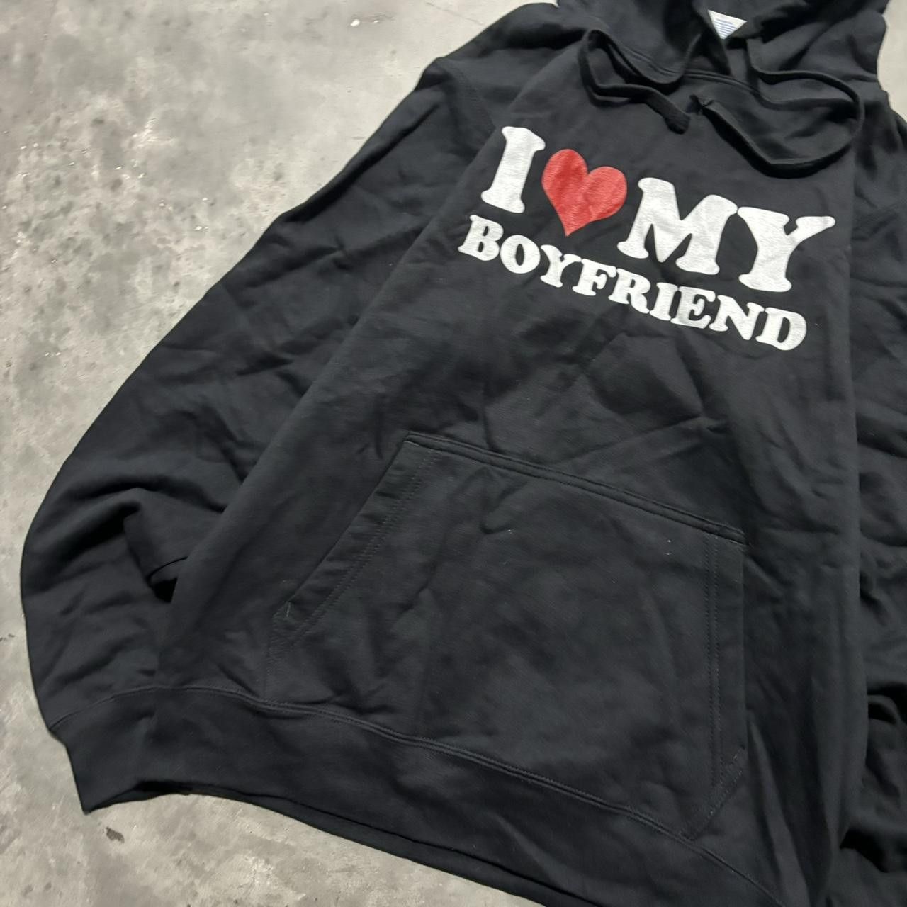 Japanese Brand × Vintage Crazy Vintage Y2K/2000s Grunge “I Love My Boyfriend” Cyber Scene Emo Hoodie! Size S / US 4 / IT 40 - 3 Thumbnail