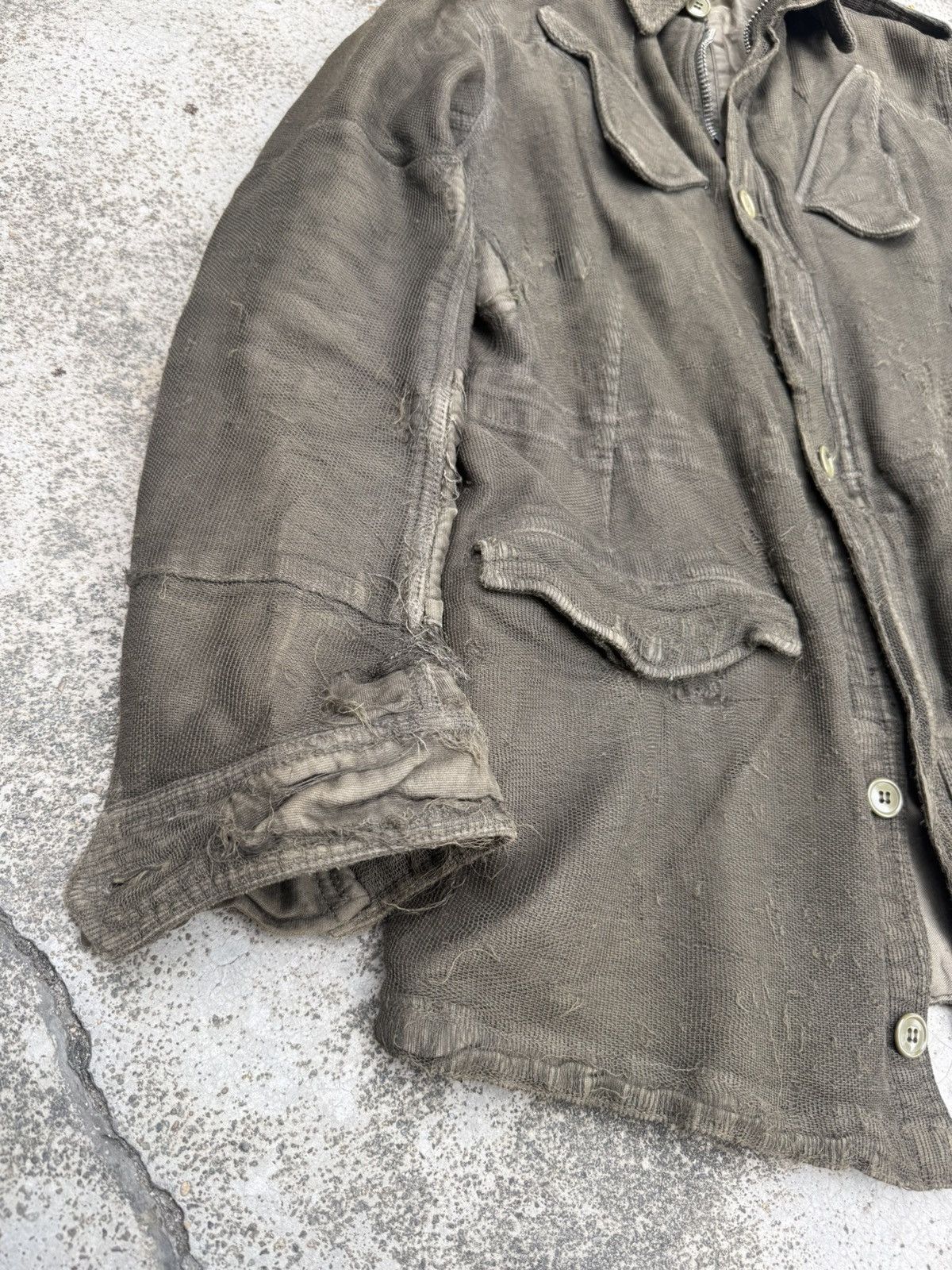 Maison MIHARA YASUHIRO 🔥 MiharaYasuhiro AW05 Distressed Dutch Military Field Jacket Size US S / EU 44-46 / 1 - 6 Thumbnail