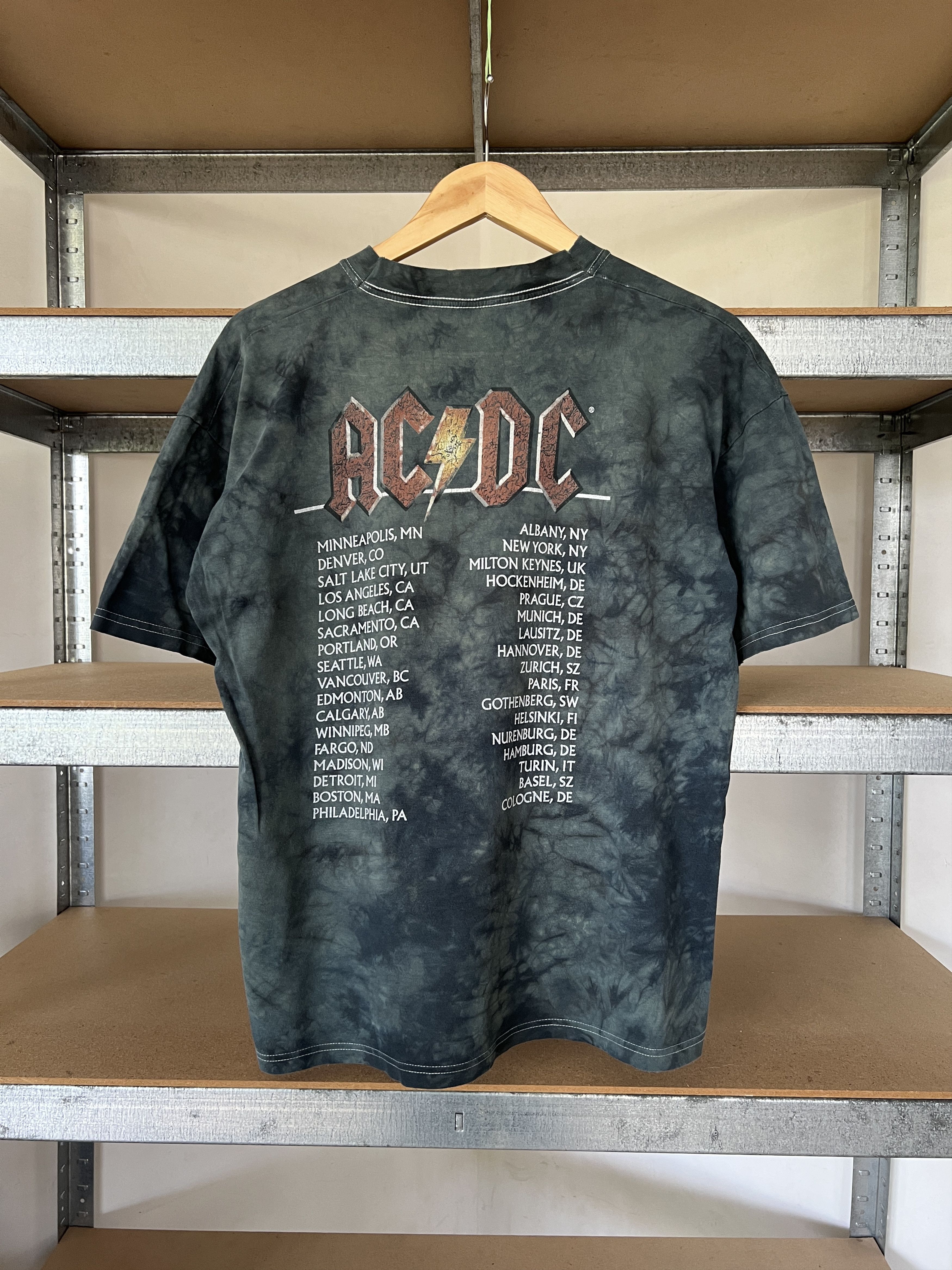 Band Tees Vintage 2001 AC/DC Rock Band Tour Tie Dye T-shirt Size US M / EU 48-50 / 2 - 2 Thumbnail