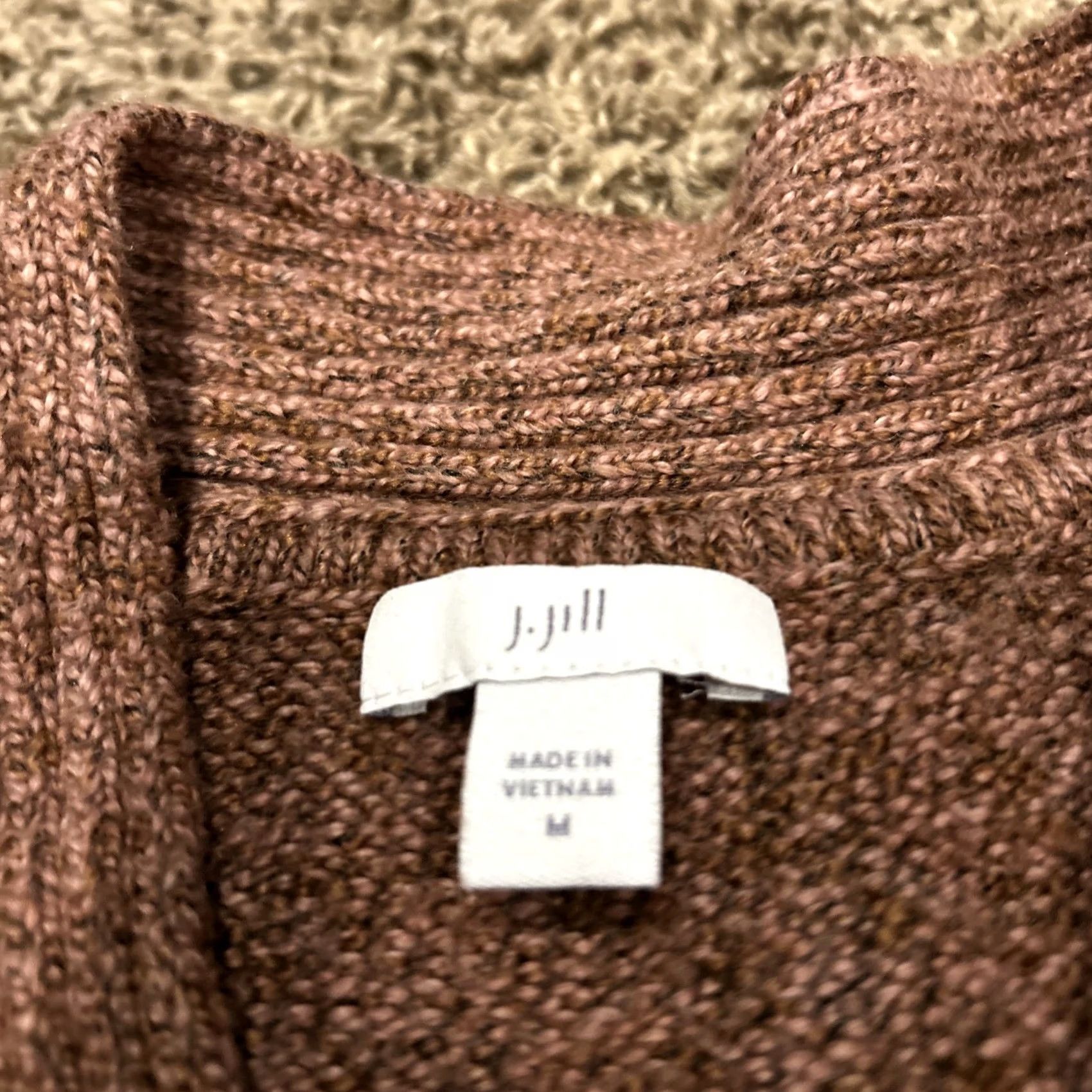 J. Jill J. Jill Women’s M V-Neck Pullover Sweater Cotton Blend Multicolor Knit Long Sleeve XL Regular Size B20 Moms none Size XL / US 12-14 / IT 48-50 - 2 Thumbnail