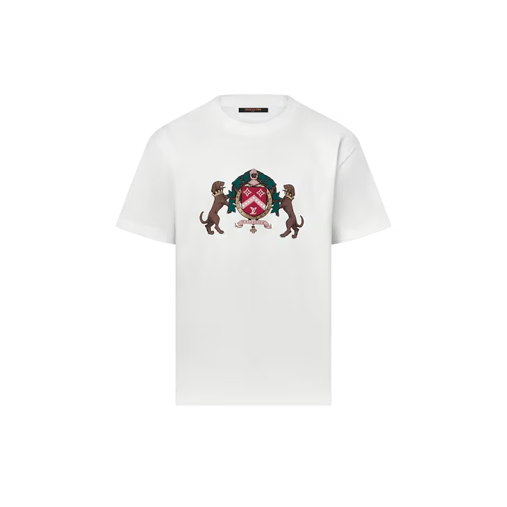 Louis Vuitton Embellished Cotton T-Shirt Size US S / EU 44-46 / 1 - 1 Thumbnail