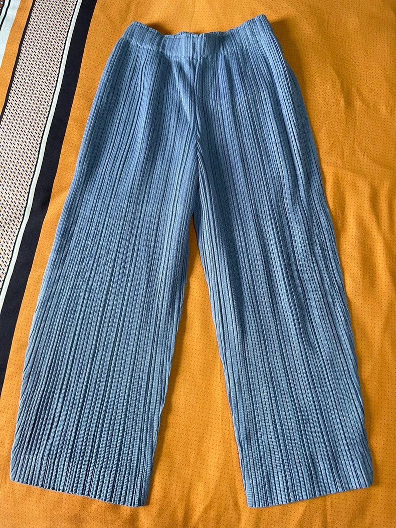 Issey Miyake Issey Miyake Haze blue pants Size 25" / US 0 / IT 36 - 1 Thumbnail