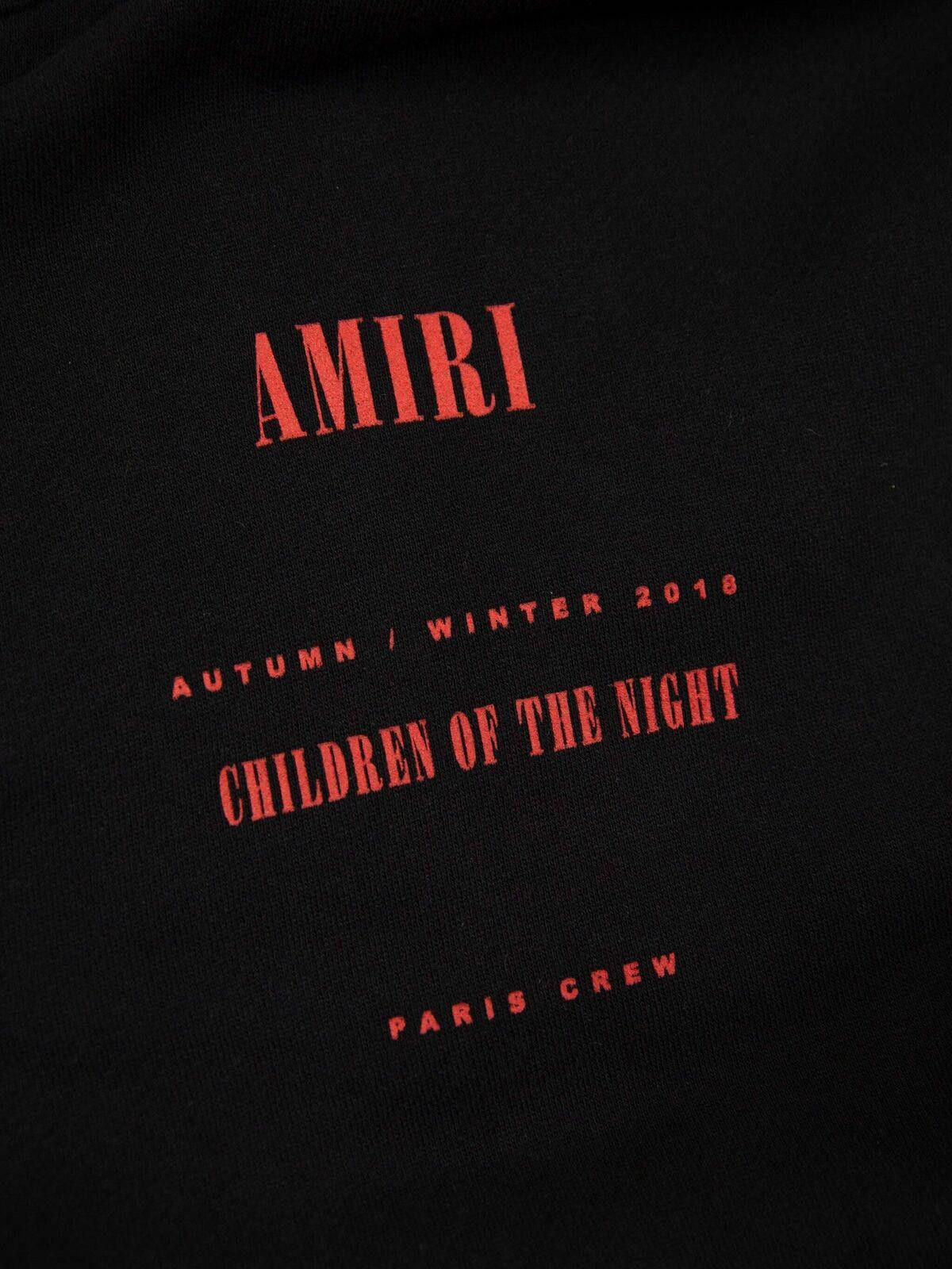 AMI Amiri Mens Black A/W18 Children of the Night sweatshirt Size US L / EU 52-54 / 3 - 4 Thumbnail