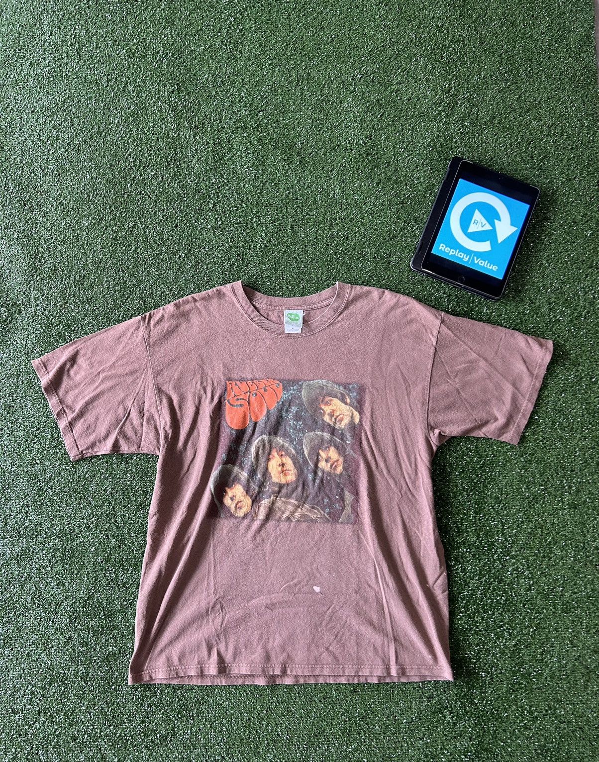 Band Tees 2000s BEATLES RUBBER SOUL BROWN TEE Size US XL / EU 56 / 4 - 1 Thumbnail