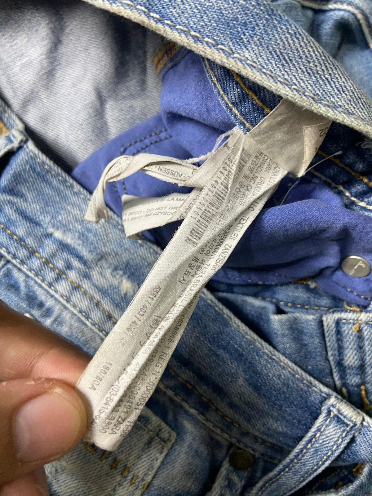 Designer × Vintage × Zara ZARA JEANS 1975 Distressed Ripped Denim (131) Size US 32 / EU 48 - 4 Thumbnail