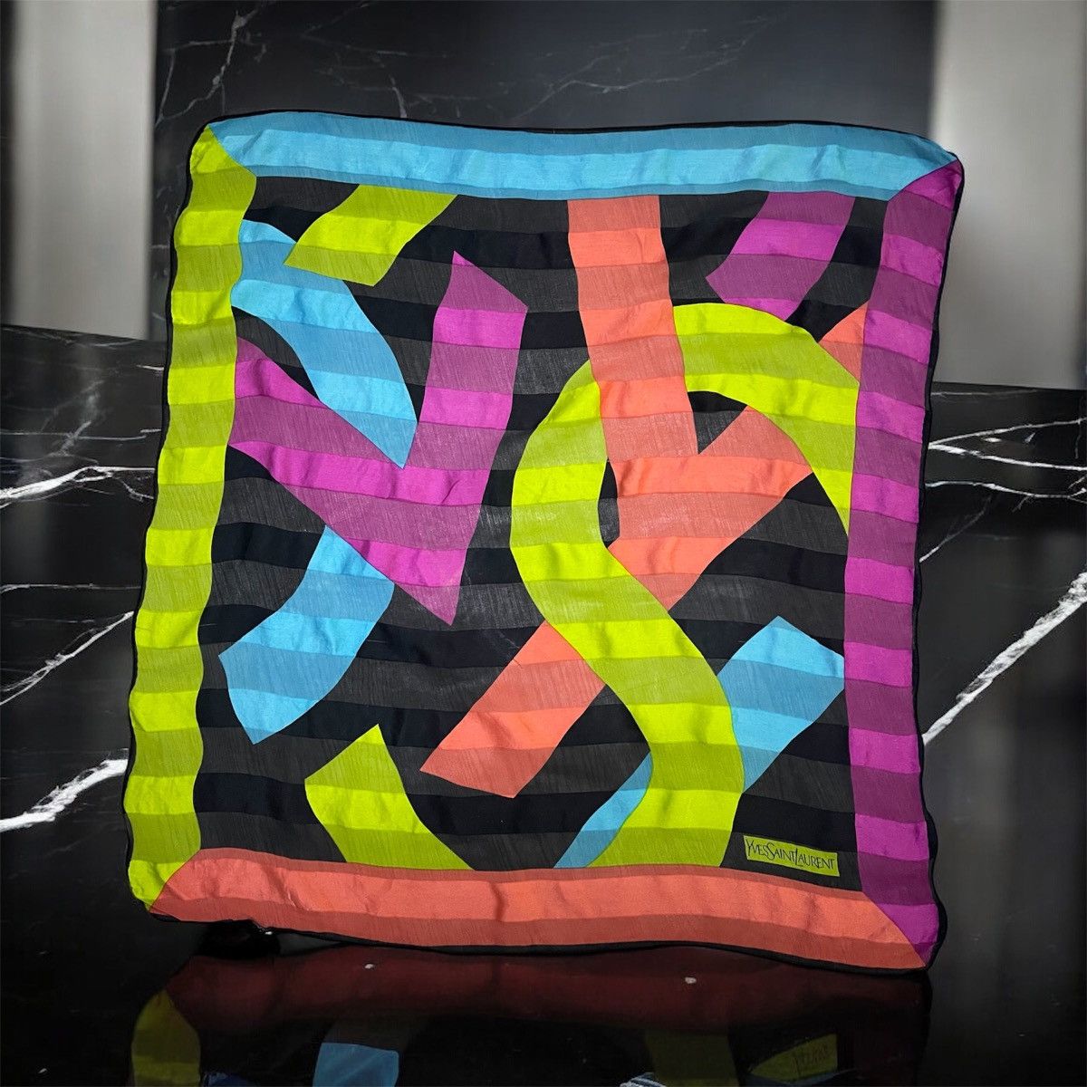 Yves Saint Laurent YSL geometric silk scarves 60cm Size ONE SIZE - 1 Thumbnail