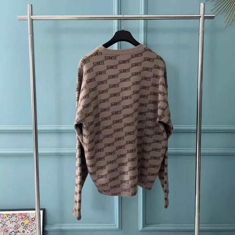 Balenciaga Balenciaga khaki lock logo knitted sweater-2506 Size US M / EU 48-50 / 2 - 2 Thumbnail