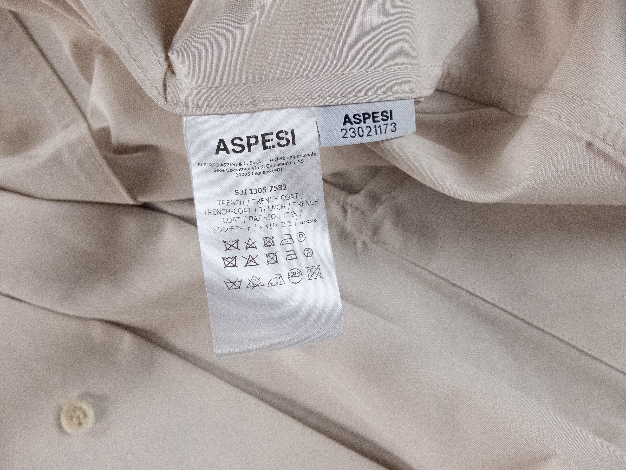 Aspesi ASPESI beige double breasted cotton blend trench coat XL Size US XL / EU 56 / 4 - 8 Thumbnail