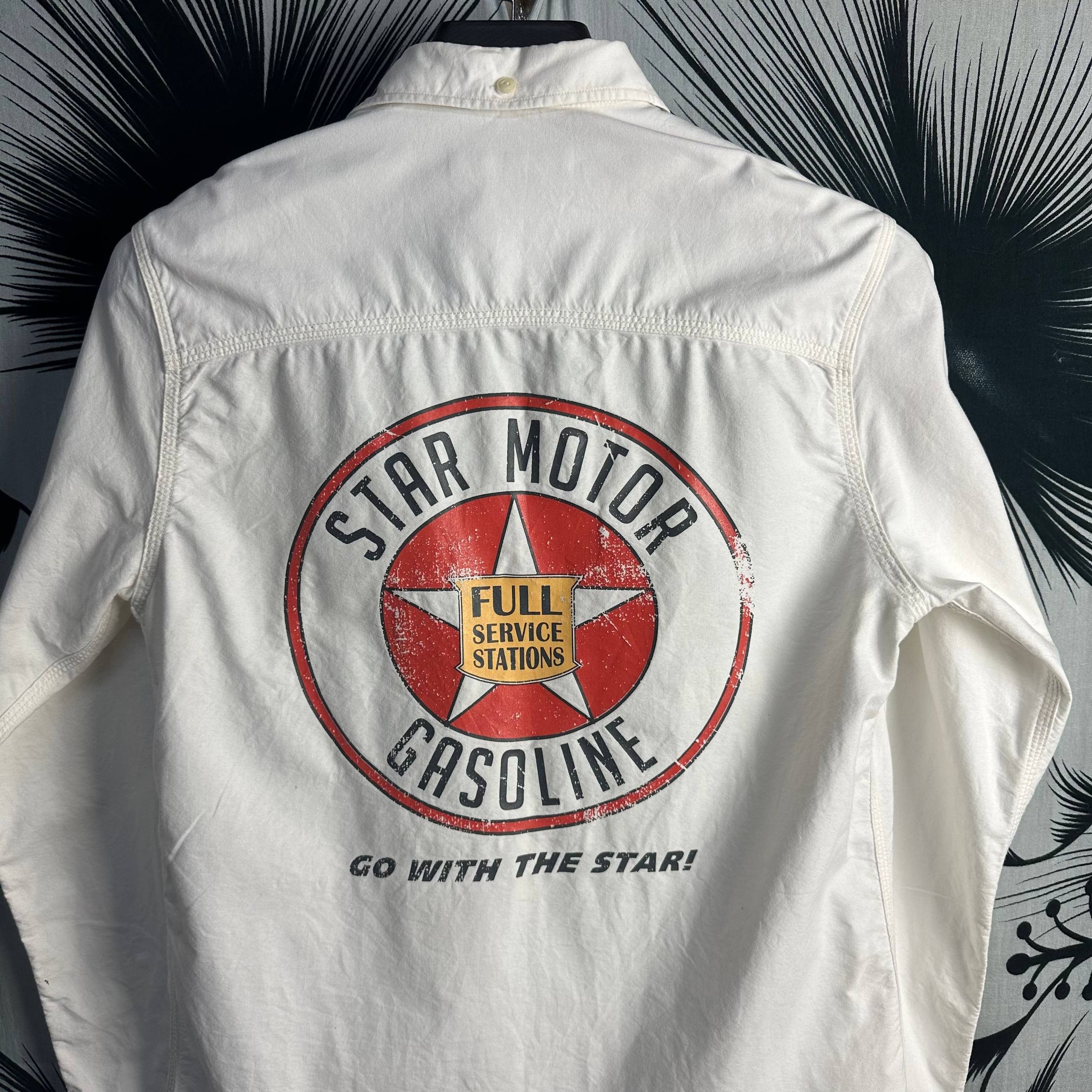 Vintage Star Motor Gasoline Racing Button Retro Vintage Shirt Size US M / EU 48-50 / 2 - 4 Thumbnail
