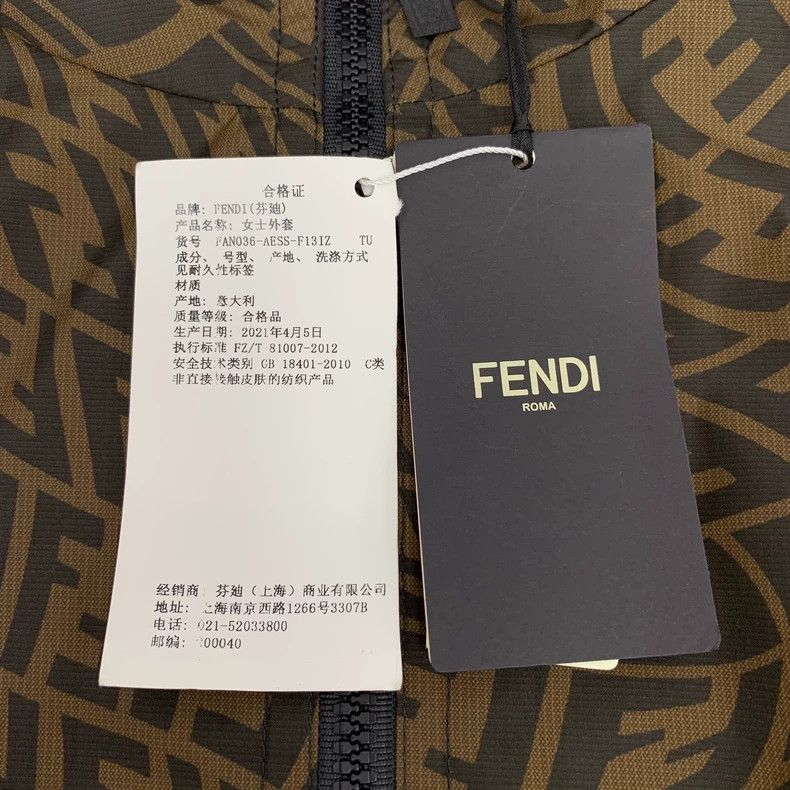Fendi FENDI size 100*154cm Dark Brown Logo Printed Hooded Semi-Zi Size US M / EU 48-50 / 2 - 6 Thumbnail