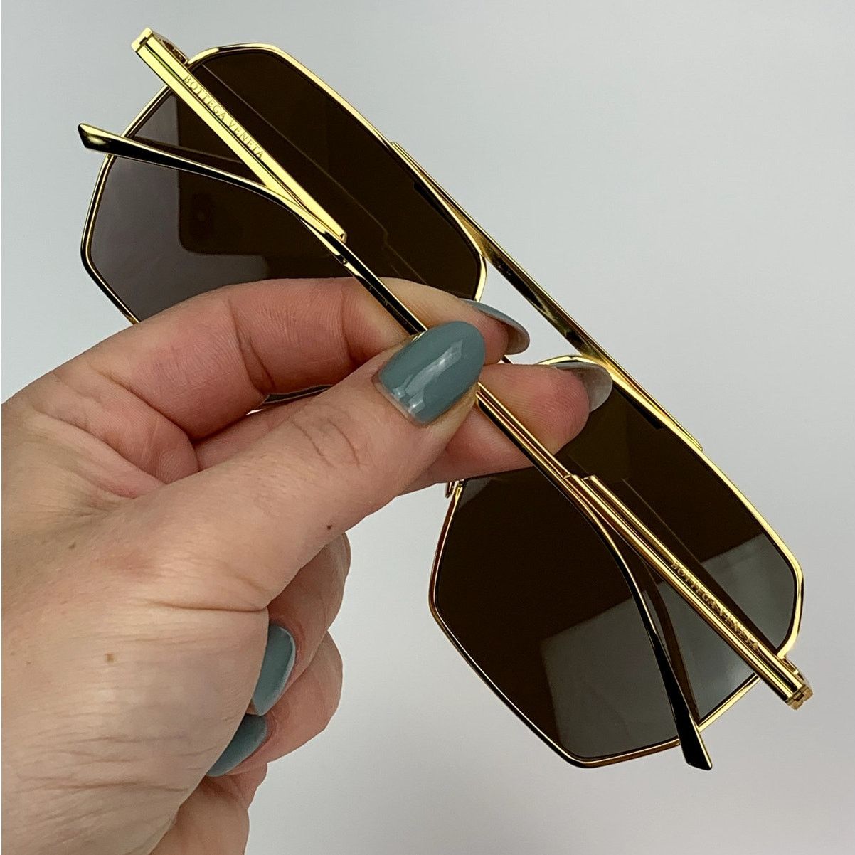 Bottega Veneta NEW Bottega Veneta Sunglasses BV1012S 003 Gold Brown Unisex Size ONE SIZE - 11 Thumbnail