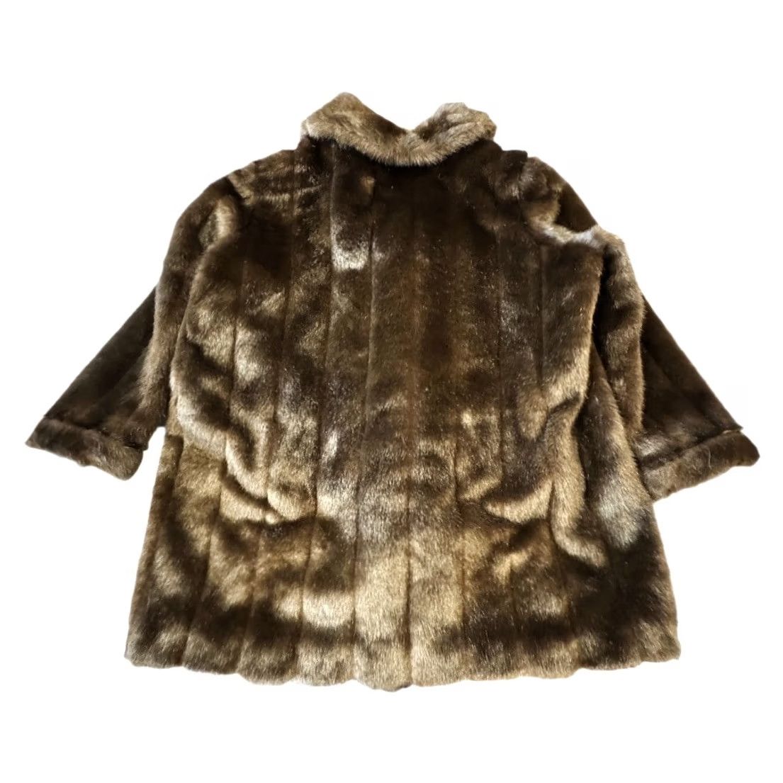 Vintage VINTAGE Dennis Basso Brown Faux Fur Coat Women's Sz 2X Old Money Designer Classic HookFront Size XXL / US 16-18 / IT 52-54 - 2 Thumbnail