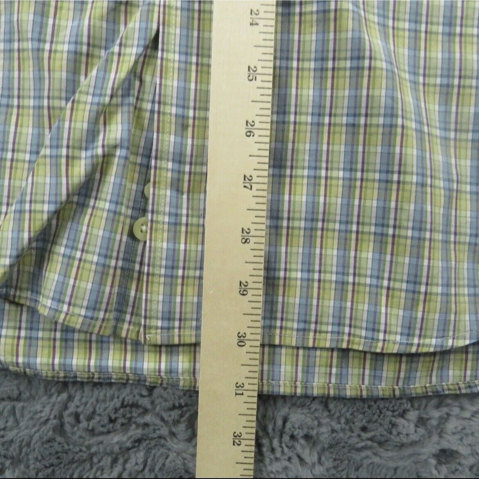 Pendleton Pendleton Men L Green Blue Check Broadway Cloth Cotton Shirt Size US L / EU 52-54 / 3 - 16 Thumbnail