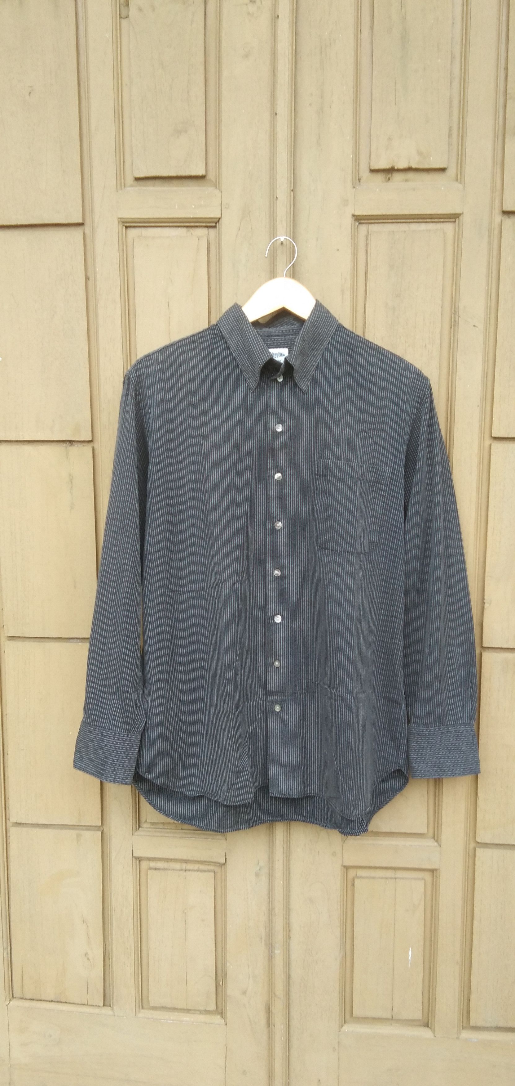 Designer × Japanese Brand × Jean Paul Gaultier Jpg home stripe black button up shirt Size US M / EU 48-50 / 2 - 1 Thumbnail