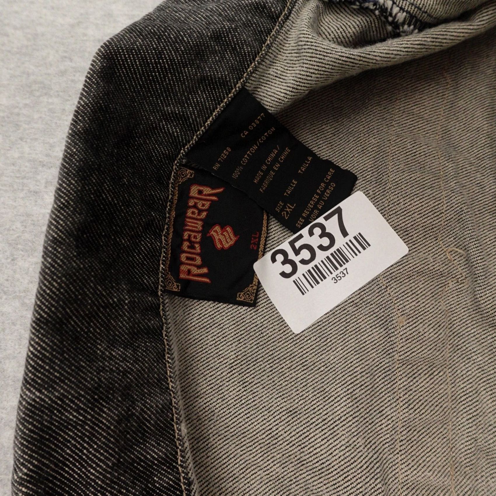 Rocawear VINTAGE Rocawear Denim Jacket Hip Hop 90s Y2K Full Zip Mens 2XL Gray Size US XXL / EU 58 / 5 - 4 Thumbnail