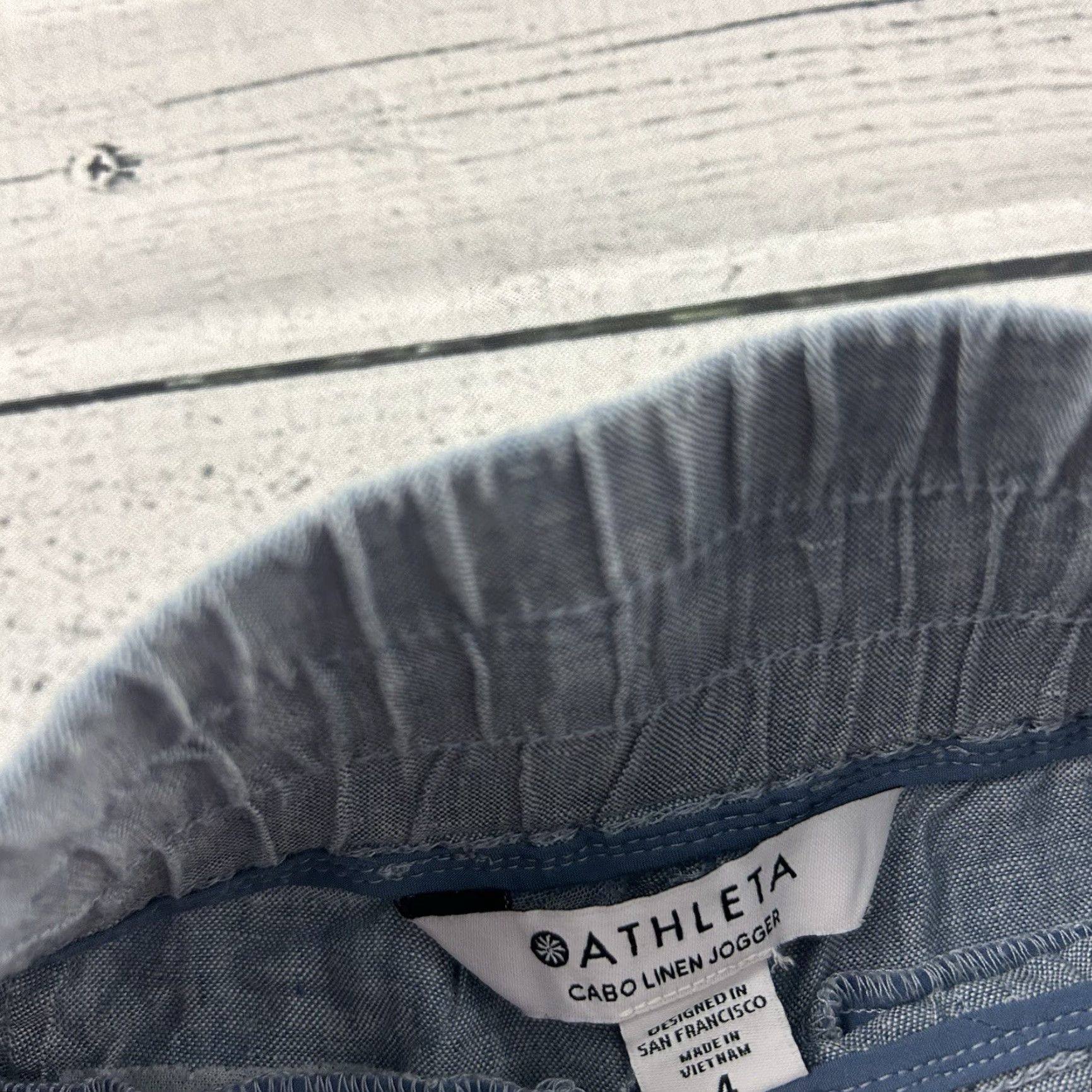 Athleta Athleta Casual Cabo Linen Jogger Women's 4 Blue Pants Women Size 4 Jogger Linen Blue Casual 90s? Size 27" / US 4 / IT 40 - 3 Thumbnail