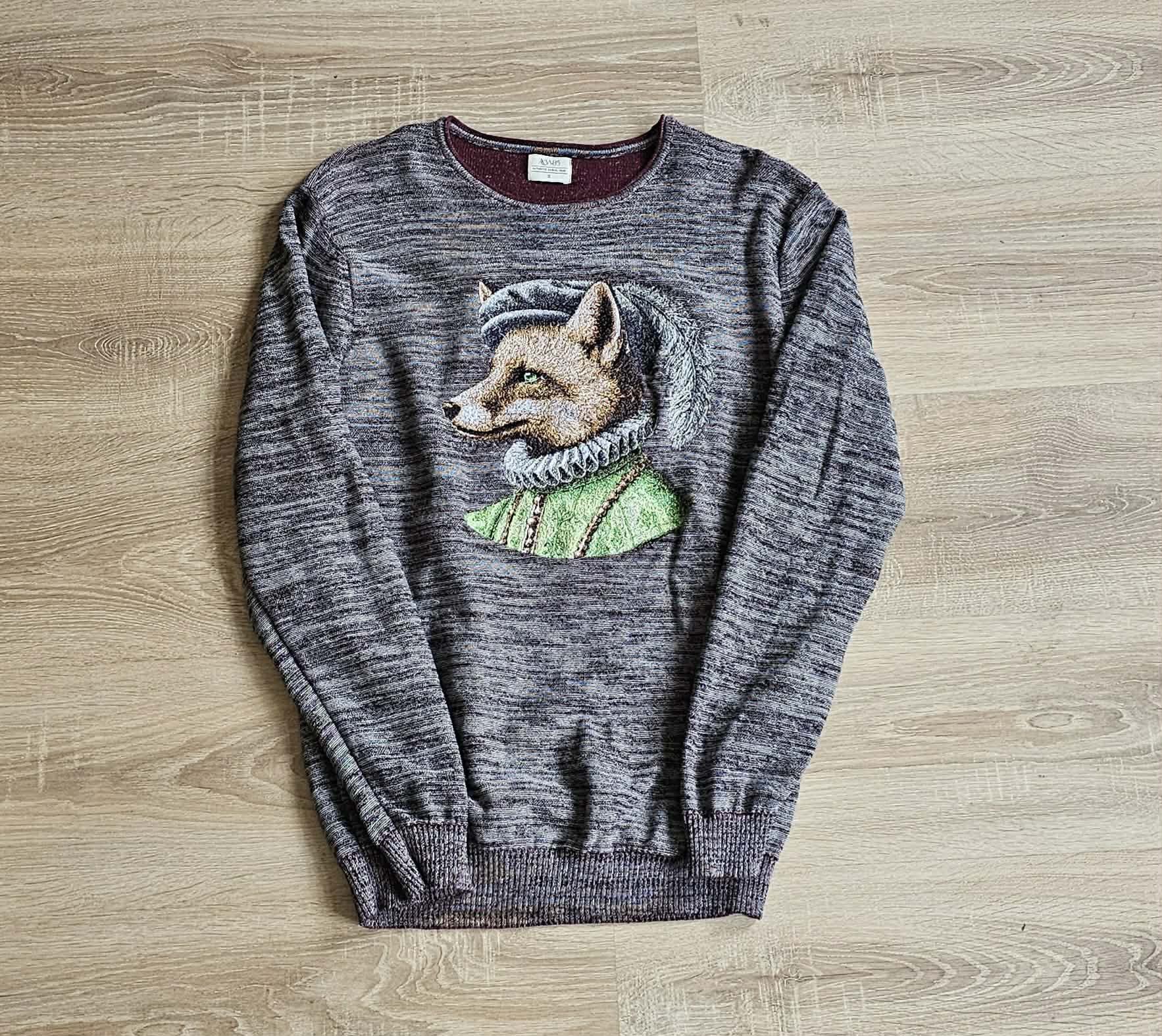 Other Custom 150K Stitch Aristocrat Fox Embroidery Sweater S Size US S / EU 44-46 / 1 - 4 Thumbnail
