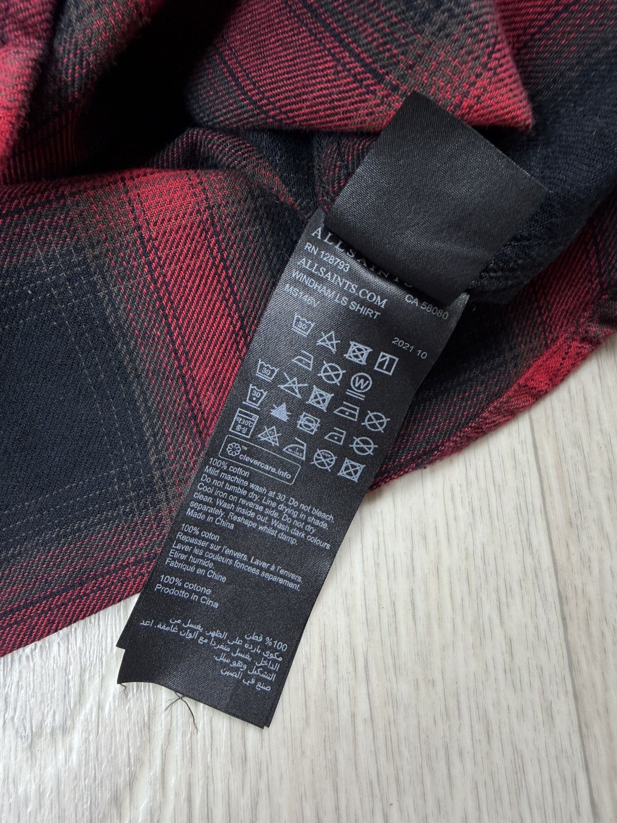 Allsaints Allsaints Windham LS Shirt Light Flannel Checkered Size L Size US L / EU 52-54 / 3 - 7 Thumbnail