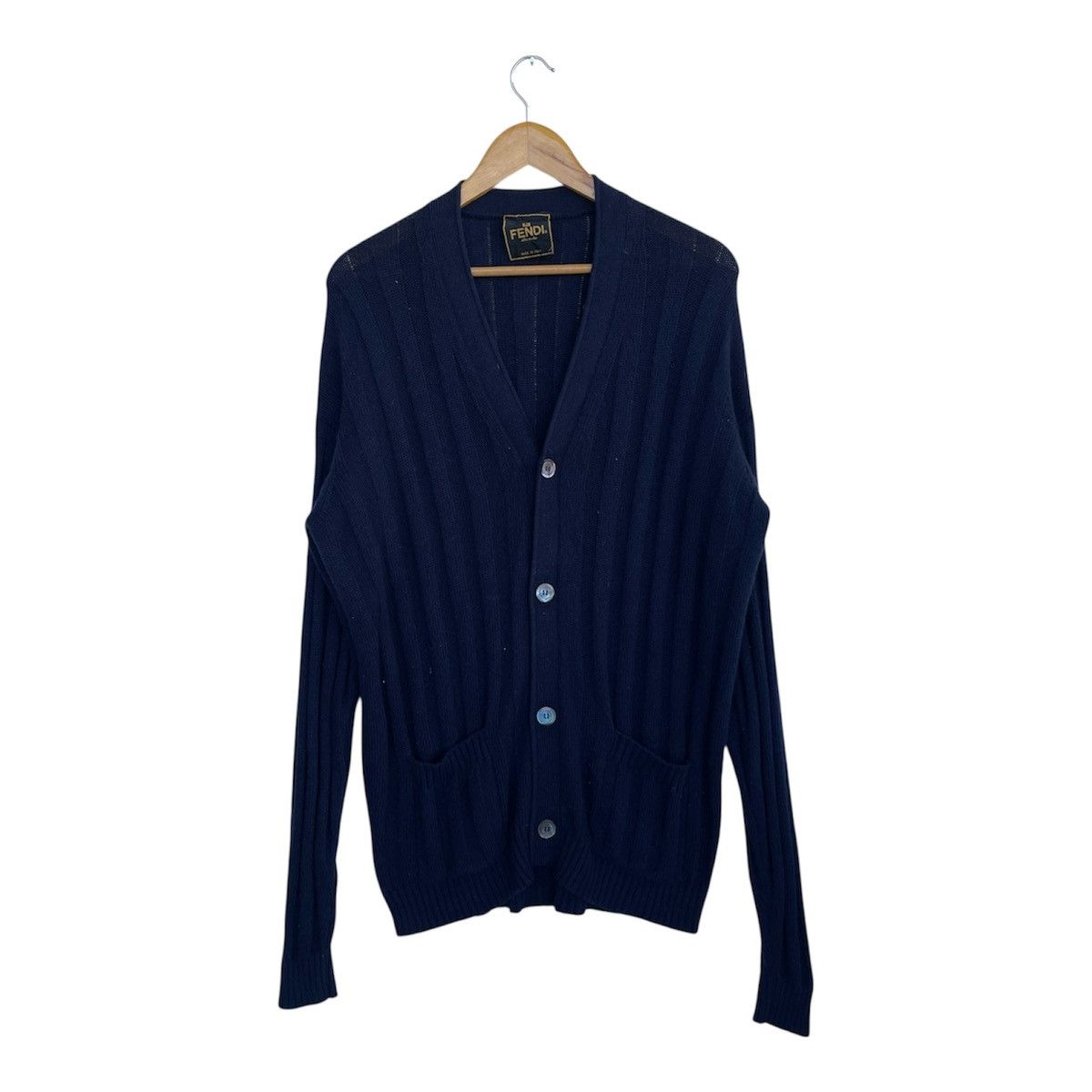 Fendi Vintage Fendi Cashmere Wool Sweater Cardigan Size US M / EU 48-50 / 2 - 1 Thumbnail