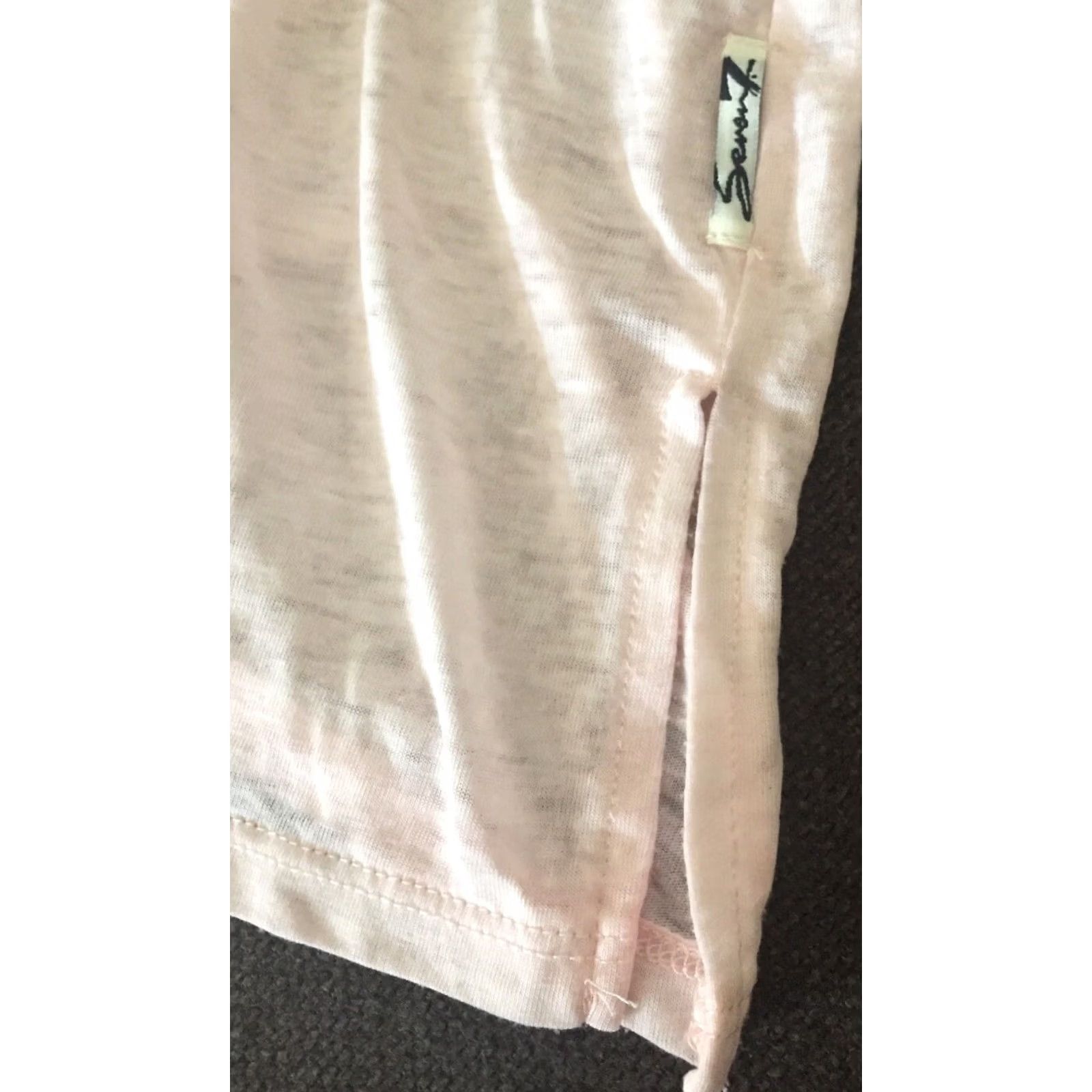 Vintage Seven Pink Cold Shoulder Shirt Top Size Medium Sheer Pocket Size M / US 6-8 / IT 42-44 - 6 Thumbnail