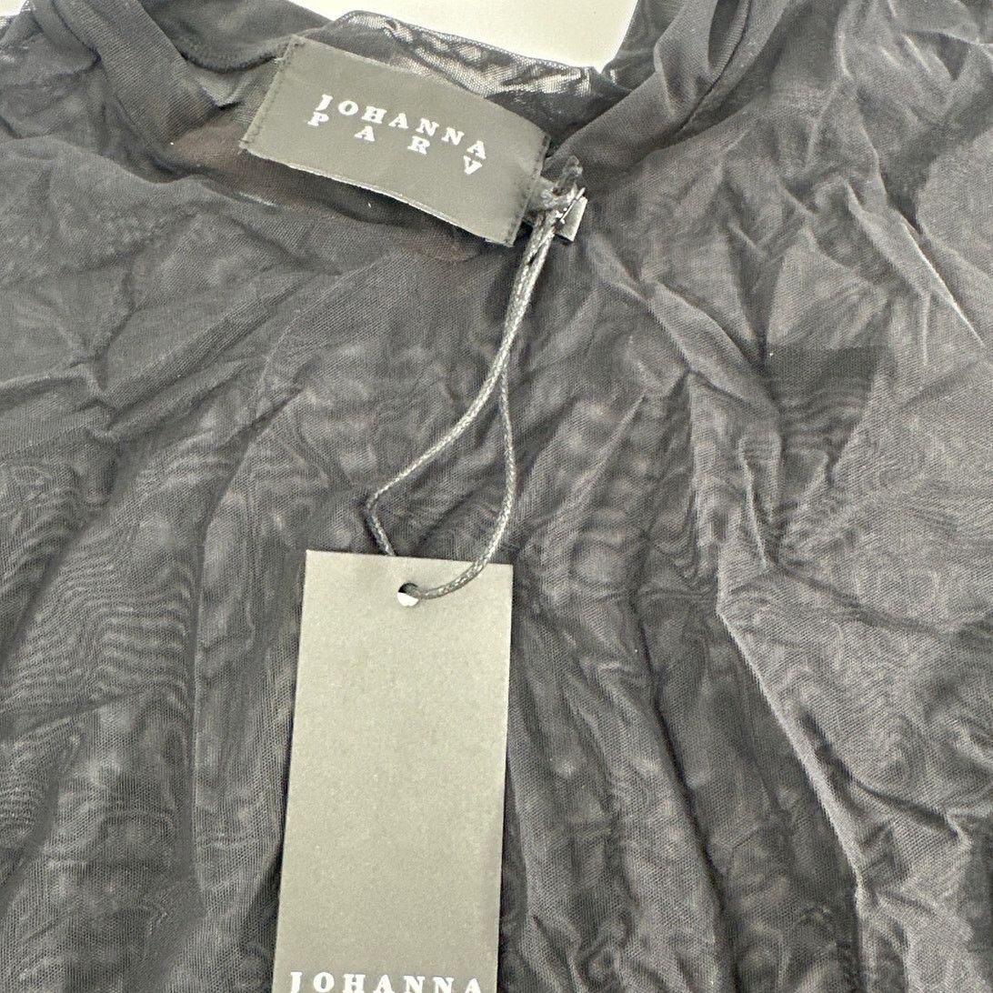 SSENSE Johanna Parv SSENSE Black Sheer Stretch Nylon Mesh Top XS Size XS / US 0-2 / IT 36-38 - 4 Thumbnail