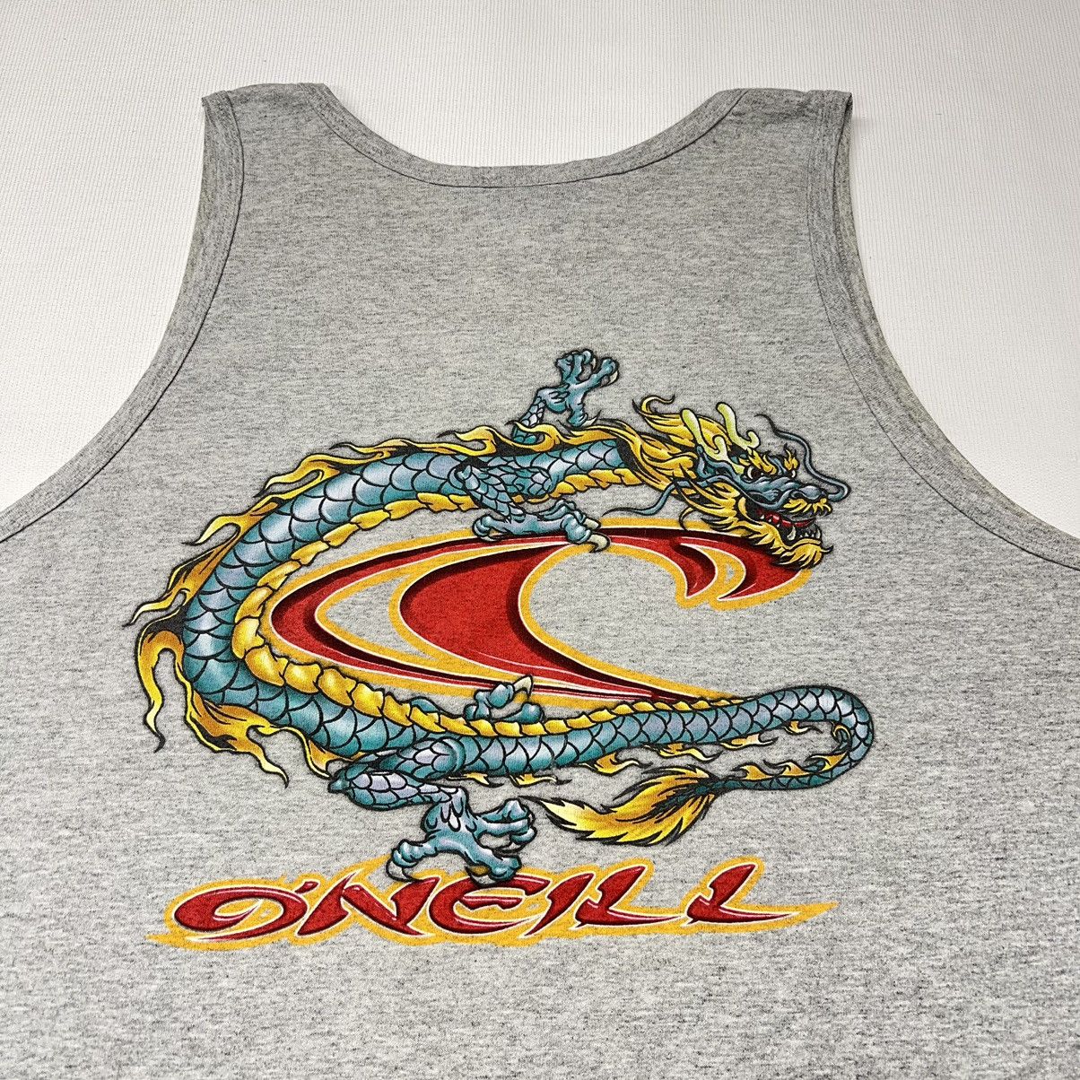 O'Neill × Vintage O’Neill Tee Shirt Grey Sleeveless Dragon Graphic Y2K Size US XL / EU 56 / 4 - 13 Thumbnail