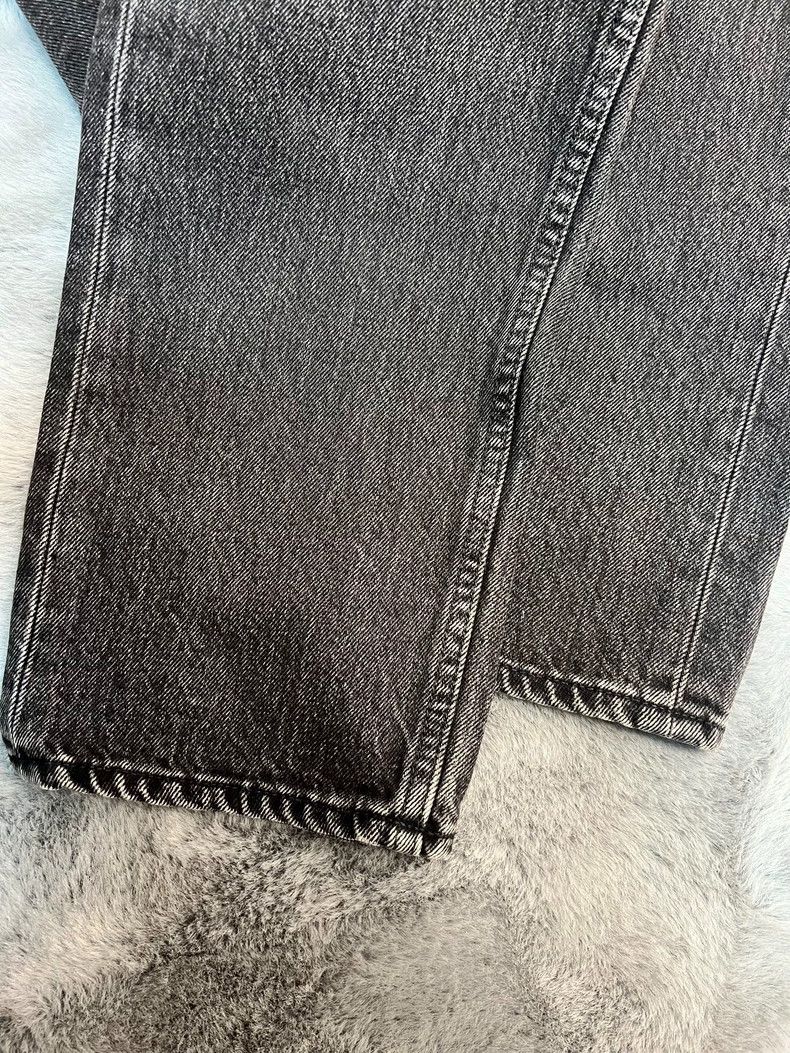 Celine Celine 23 Spring/Summer Smoky Black Washed Straight Leg Jea Size US 31 - 6 Thumbnail