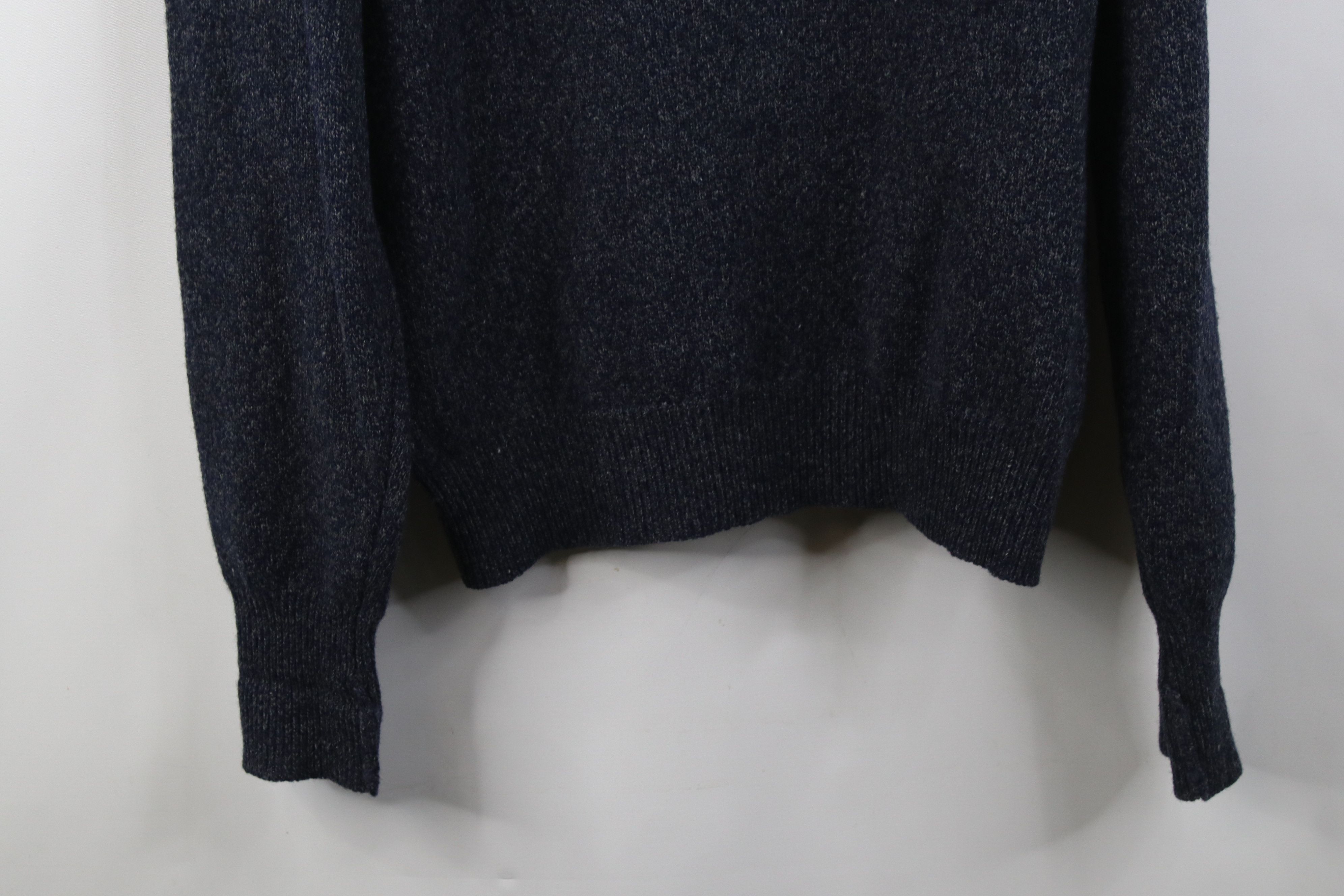 Vintage Vintage 90s Streetwear Knit V-Neck Sweater Heather Blue Size US L / EU 52-54 / 3 - 10 Thumbnail