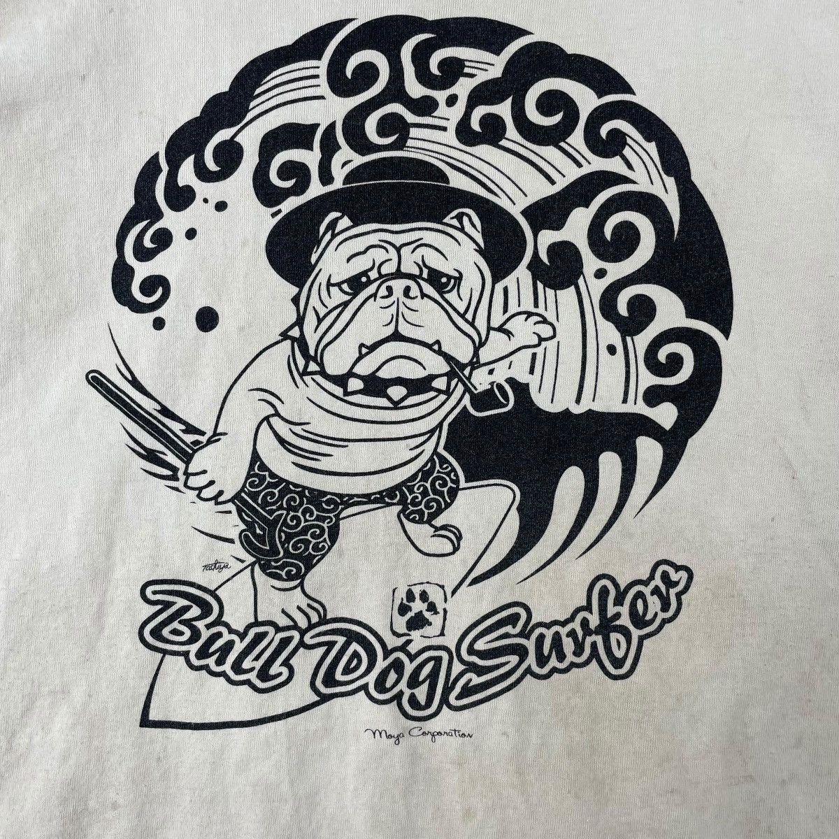 Vintage Vintage Bulldog Surfer Tee Shirt Size US L / EU 52-54 / 3 - 3 Thumbnail