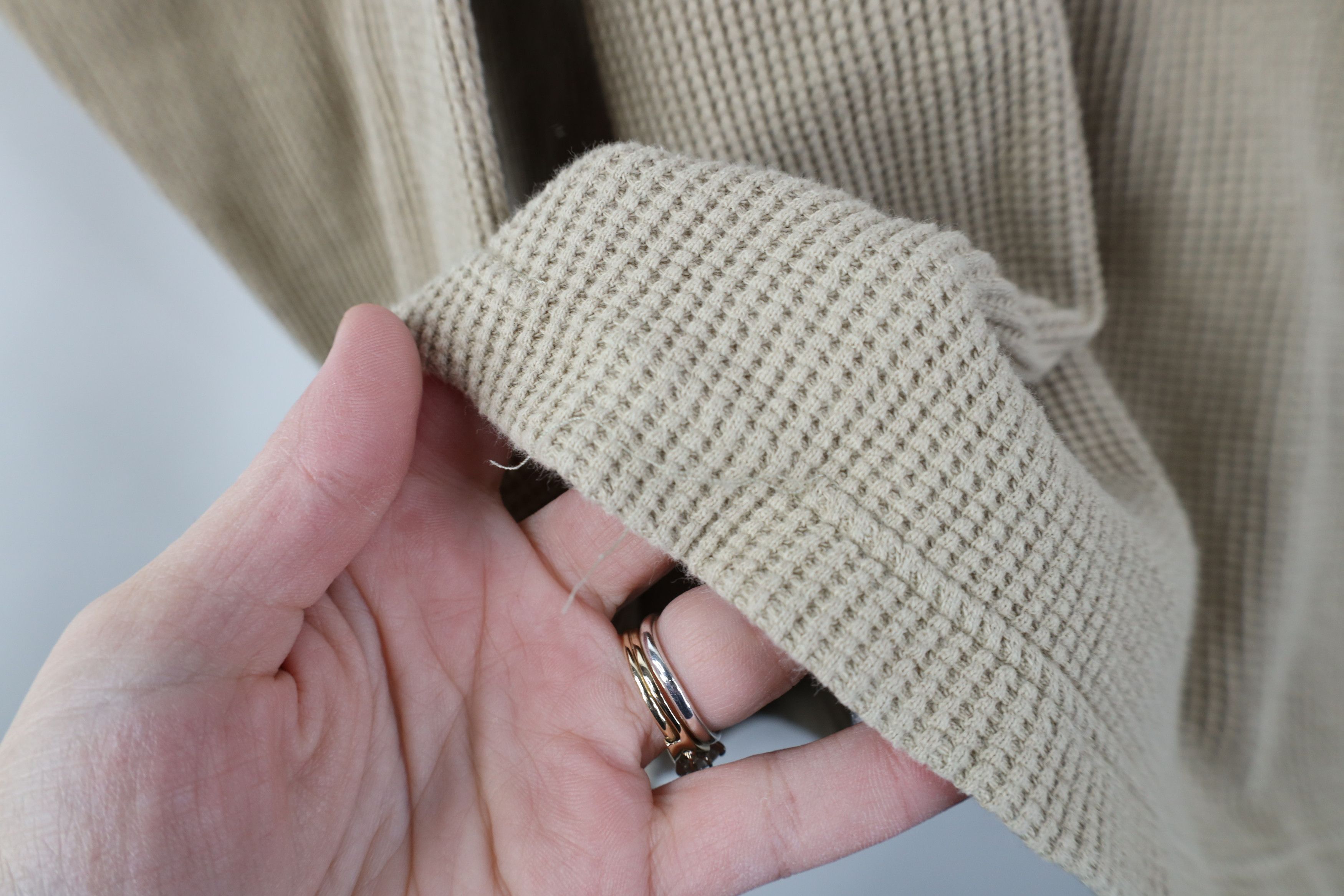 Cabelas Vintage 90s Cabelas Waffle Knit Long Sleeve Henley T-Shirt Size US XL / EU 56 / 4 - 4 Thumbnail
