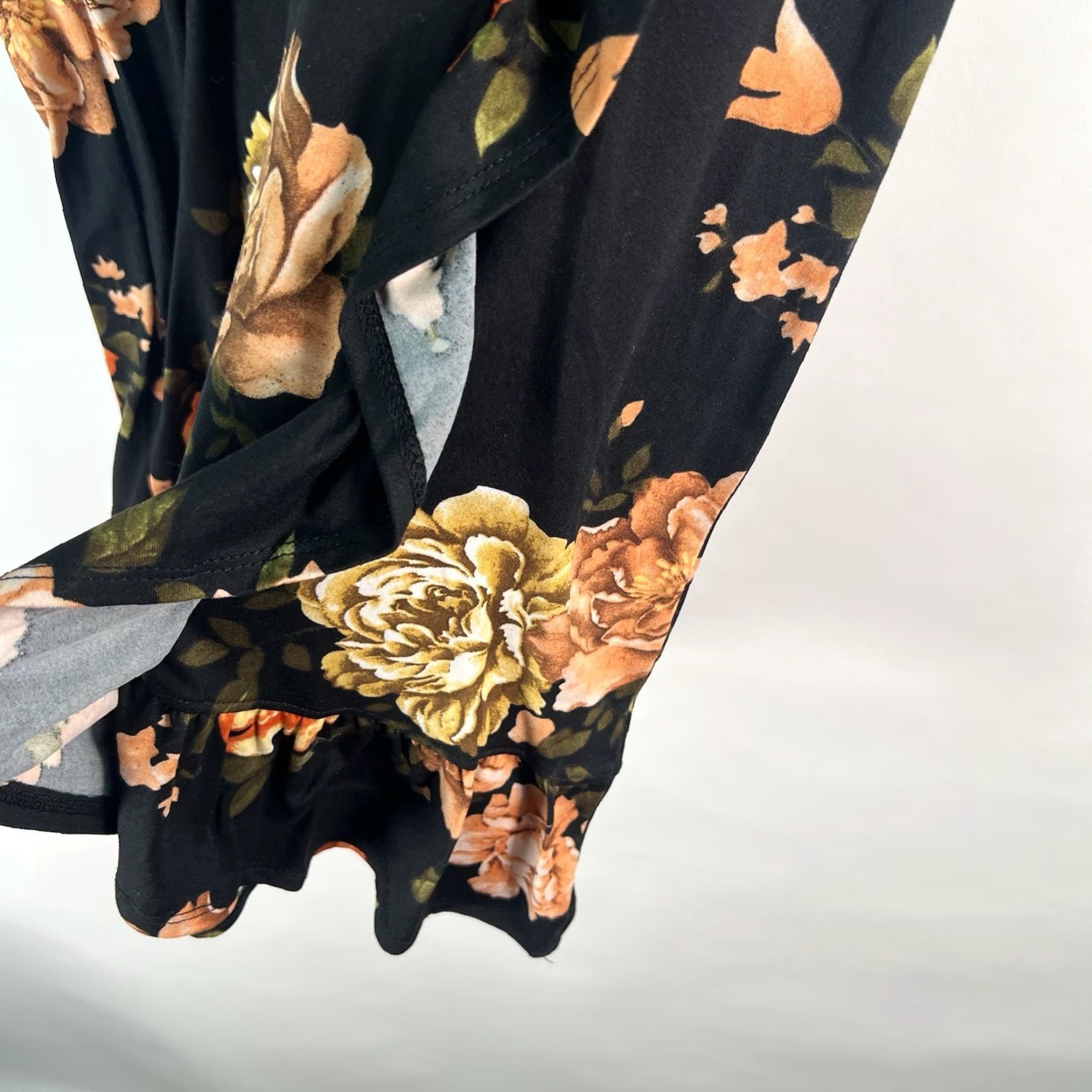 Vintage Panhandle Junior Rap Floral Dress M Black NWT Size M / US 6-8 / IT 42-44 - 4 Thumbnail