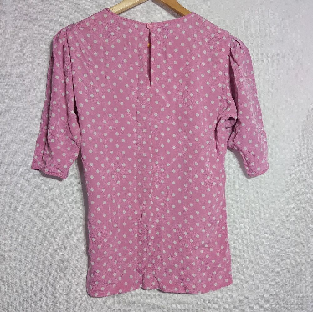 Emanuel Ungaro Vintage Emanuel Ungaro Patterned Silk Pink and White Polka Size XL / US 12-14 / IT 48-50 - 3 Thumbnail