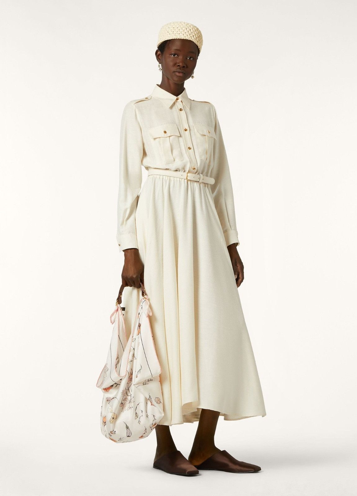 Loro Piana o1srvl11e0526 FAP2022 Lela Maxi Dress in Off White Size XS / US 0-2 / IT 36-38 - 6 Thumbnail