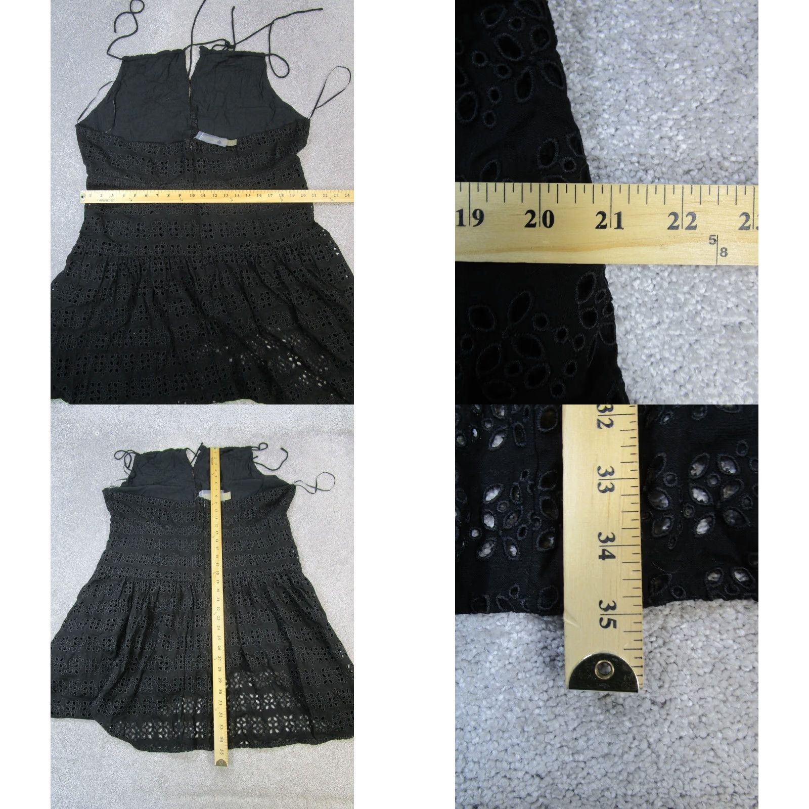 J.Crew J.Crew Dress Womens 3XL Black Embroidered Halter A-Line Short Dress 22 3XL Women Womens Size XXL / US 16-18 / IT 52-54 - 8 Thumbnail