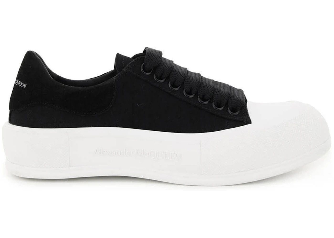 Alexander McQueen o1w1db10925 Deck Lace Up Plimsoll in Black/White Size US 9.5 / IT 39.5 - 1 Preview